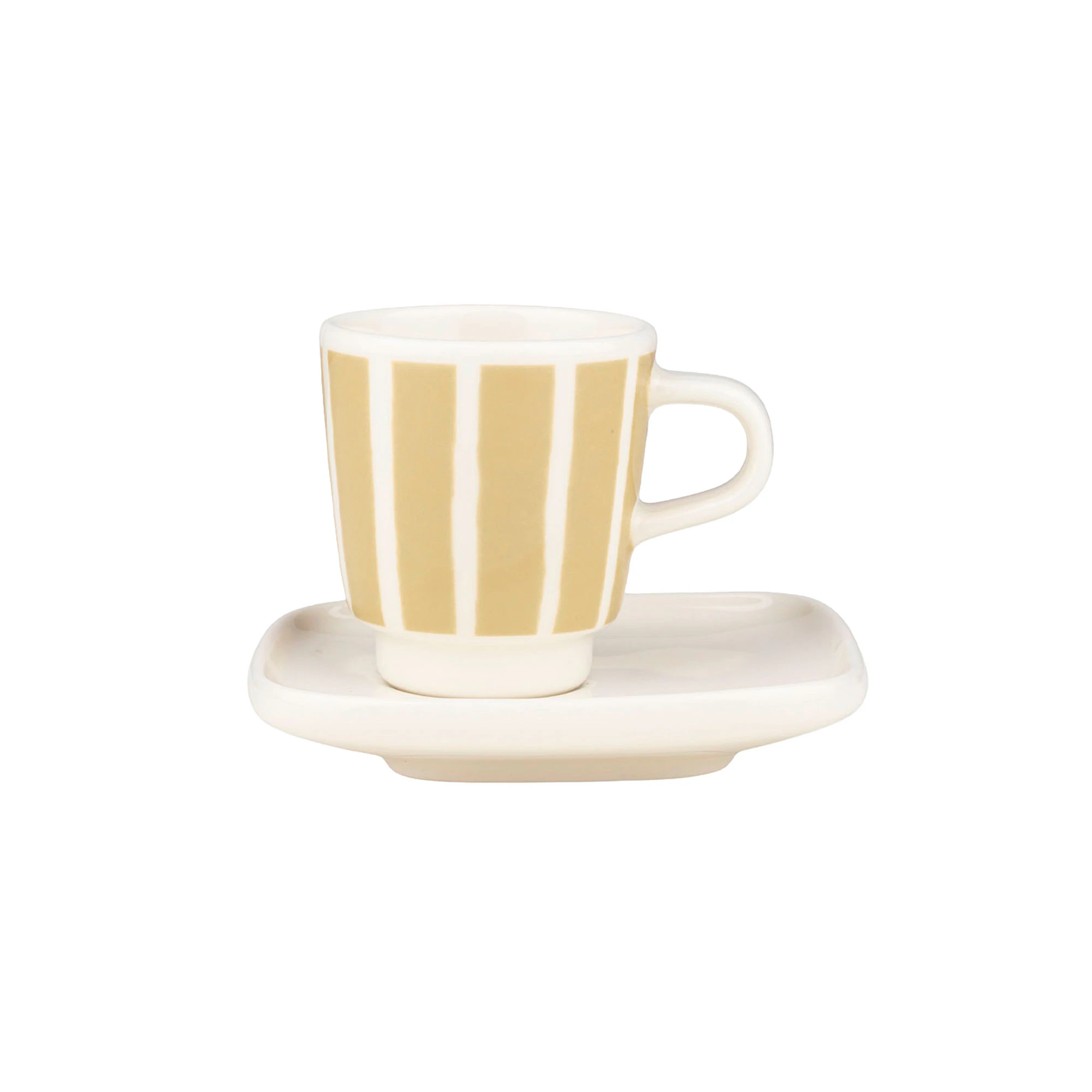 Marimekko Oiva / Piccolo Espressokop Sand - Espressokopper Stent&oslash;j Hvid - 075443-180