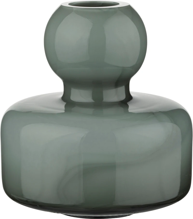 Flower Vase 10,4x10 cm, Trækulsfarvet