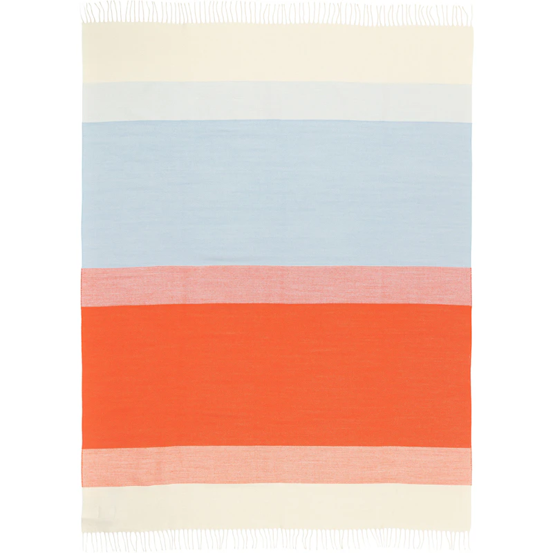 Hennika Plaid 120x180 cm, Orange / Lyseblå