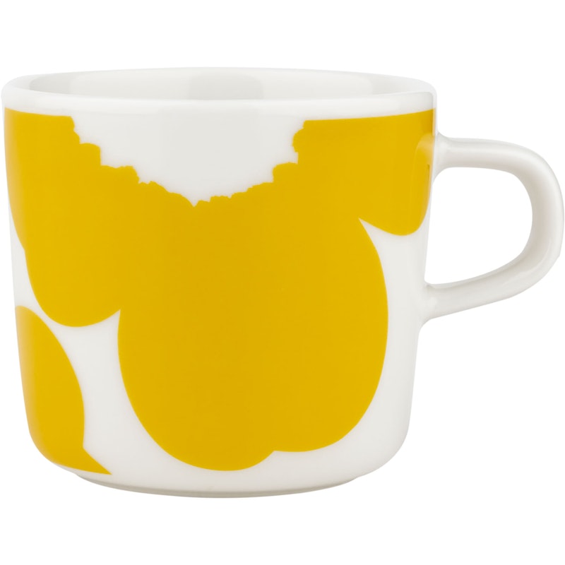 Iso Unikko Kaffekop 20 cl, Hvid / Spring Yellow
