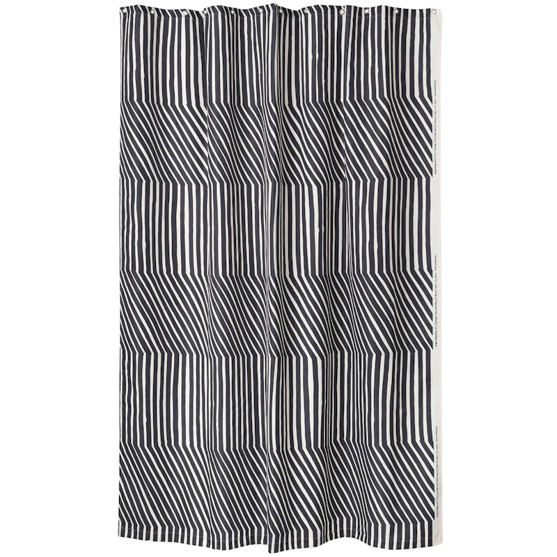 Kalasääski Bruseforhæng 180x200 cm, Offwhite/Trækulsfarvet / Off-White