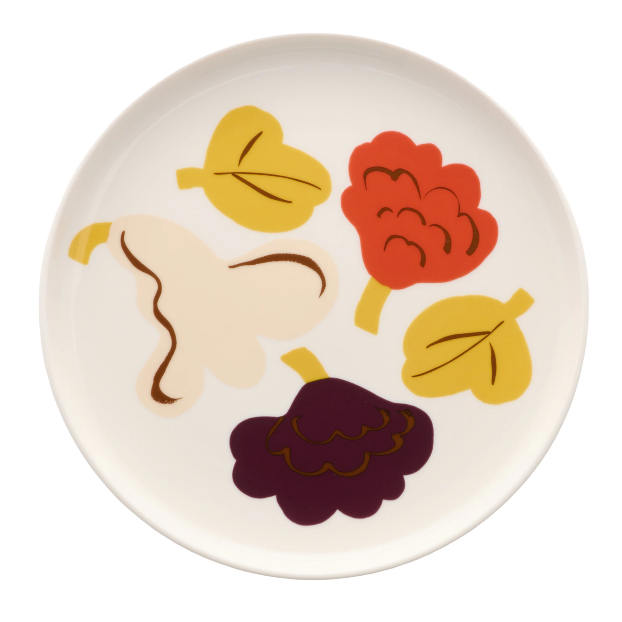 Marimekko Kukasta Kukkaan Sidetallerken &Oslash;20 Cm - Asietter Stent&oslash;j Terracotta - 075970-118