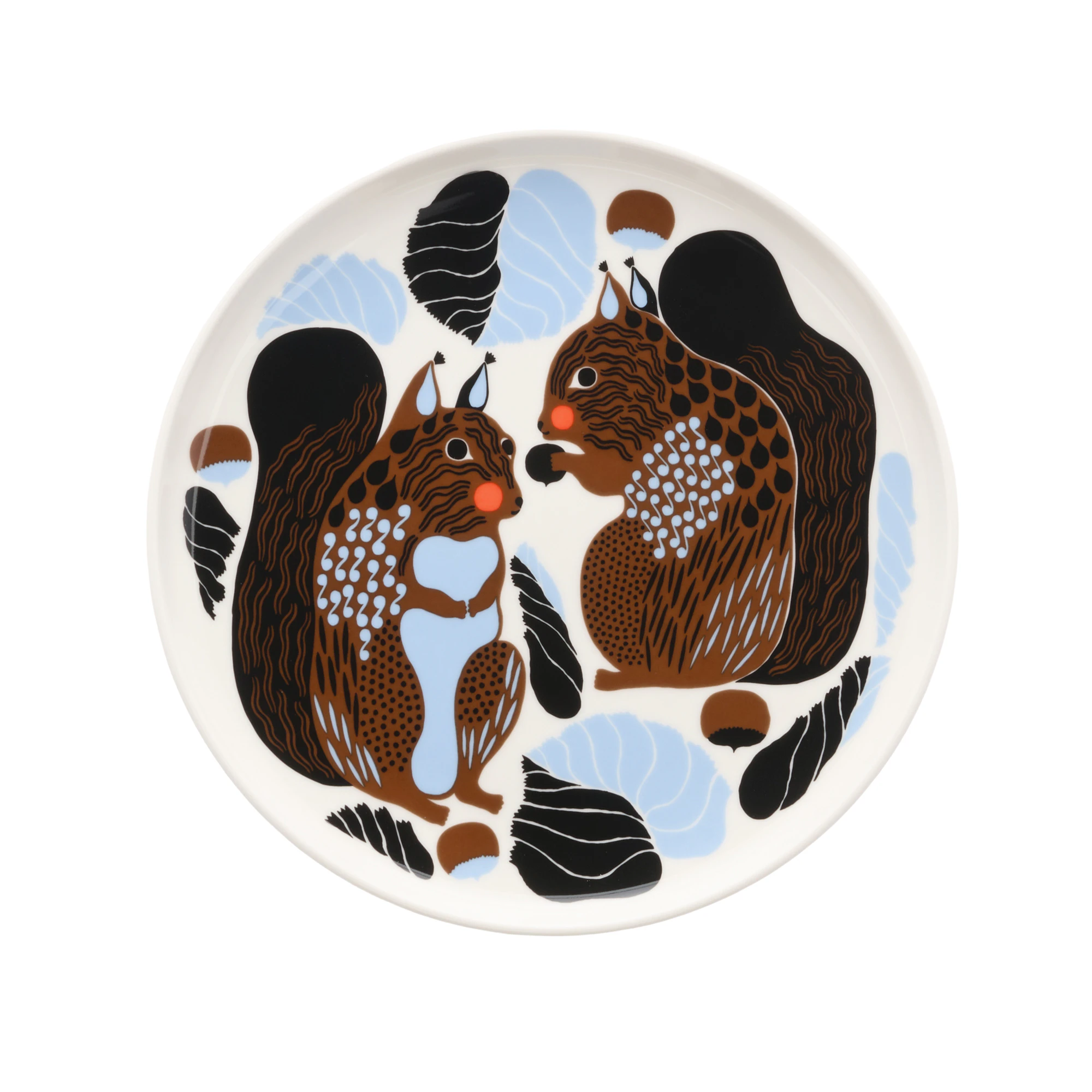 Marimekko Kurre Sidetallerken 20 Cm / Lysebl&aring; - Asietter Stent&oslash;j Brun - 076000-189