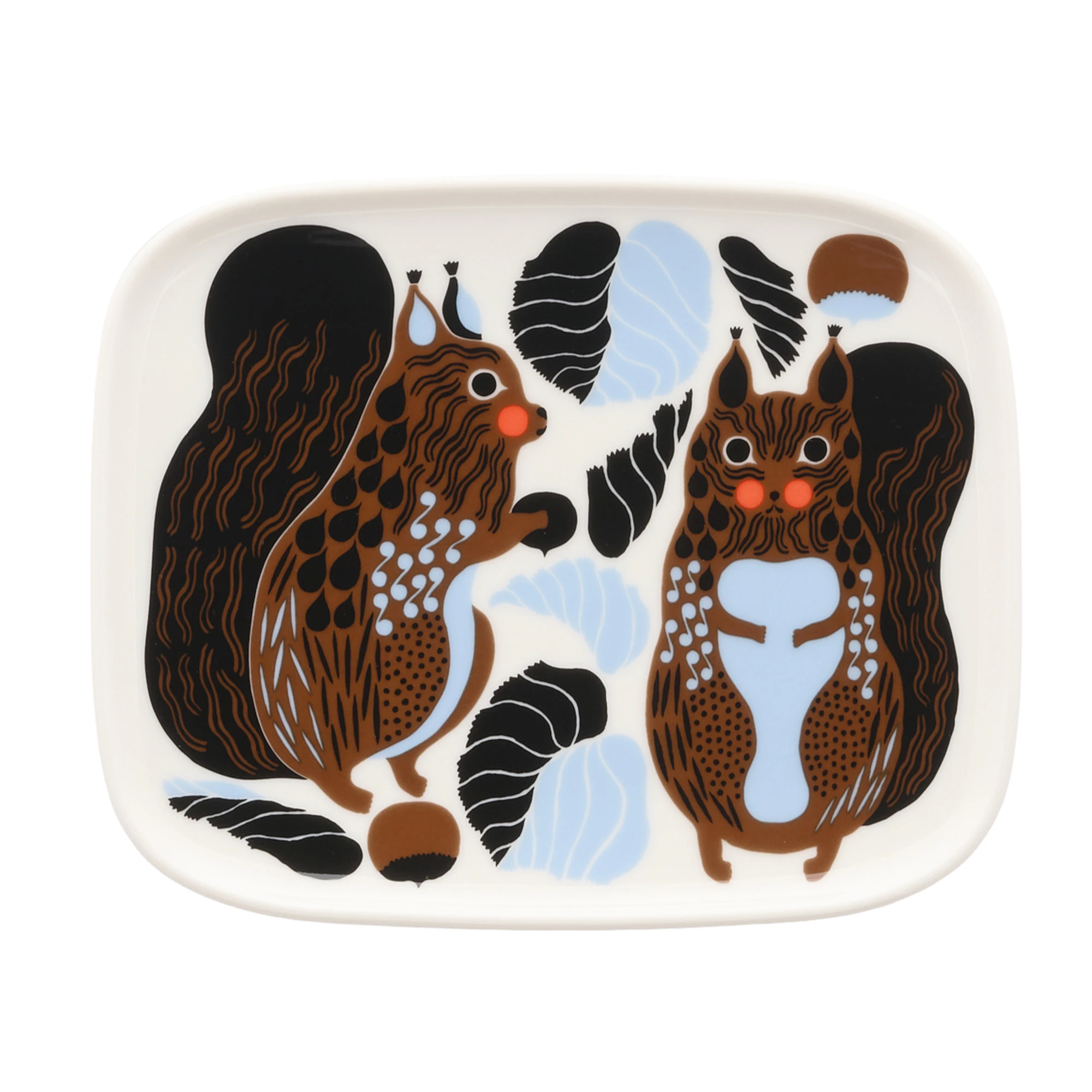 Marimekko Kurre Tallerken 12x15 Cm / Lysebl&aring; - Asietter Stent&oslash;j Brun - 076002-189