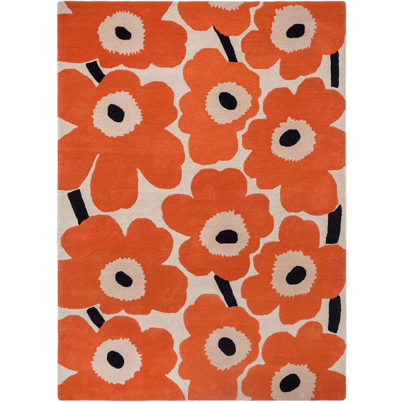 Marimekko Unikko Tæppe 170x240 cm, Orange Rødt