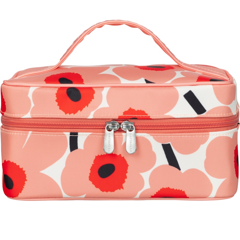 Mini Unikko Otso Makeuptaske Koralfarvet / Trækulsfarvet, Lav