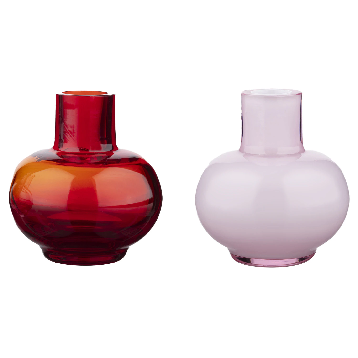 Marimekko Mini Vase 2 Dele - Vaser Glas Rosa - 074618-333