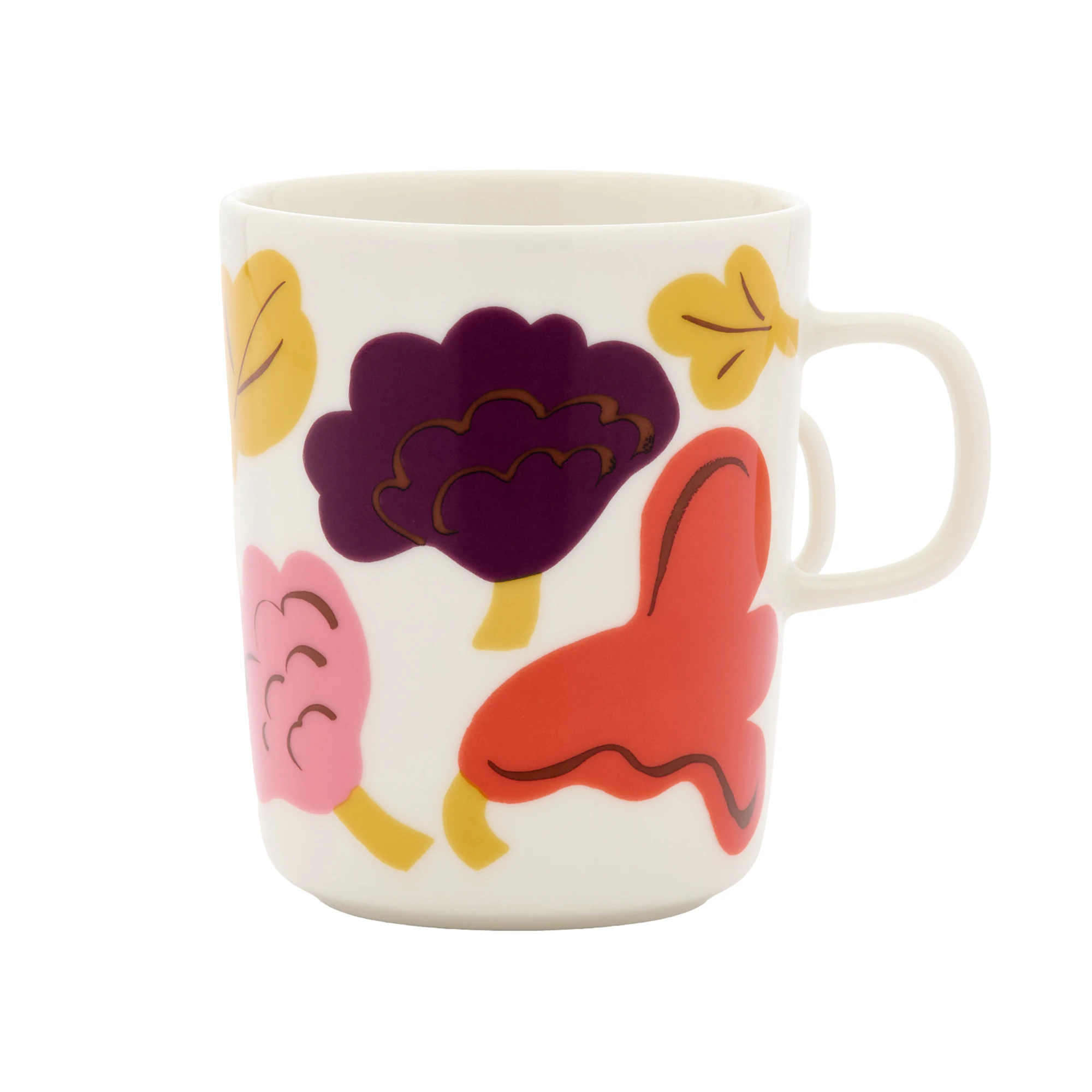 Marimekko Oiva/kukasta Kukkaan Kaffekop 25 Cl - Kaffekopper Stent&oslash;j Hvid - 075967-138