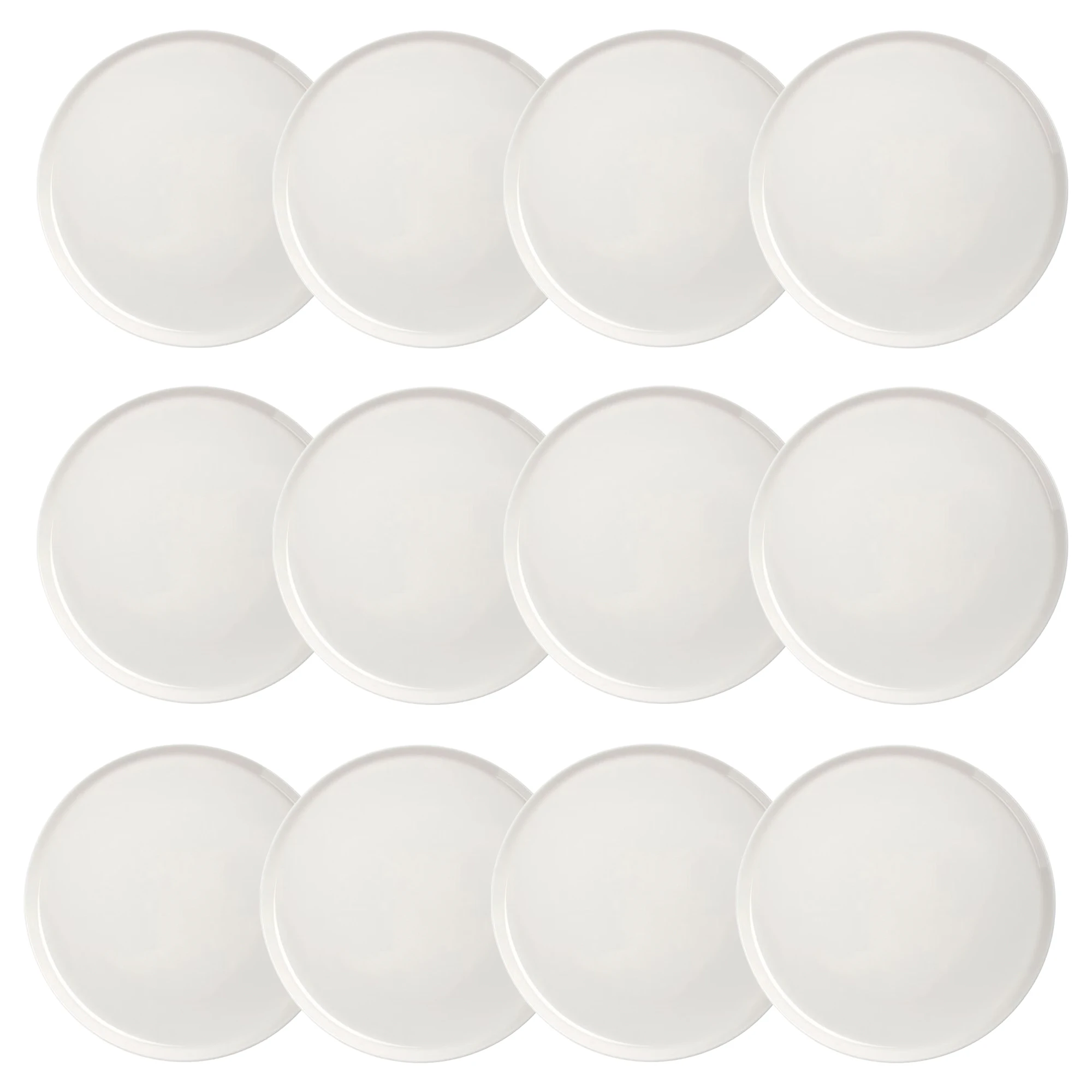 Marimekko Oiva Sidetallerken 20 Cm 12-pak - Middagstallerkner Stent&oslash;j Hvid - 063287-100X12
