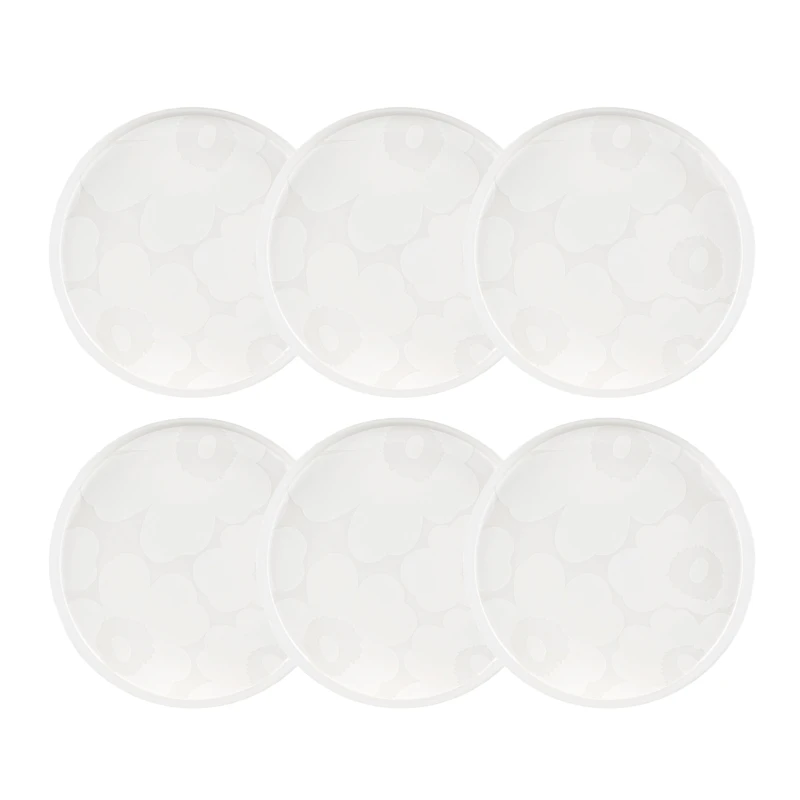 Oiva Sidetallerken 20 cm 6-pak, Hvid