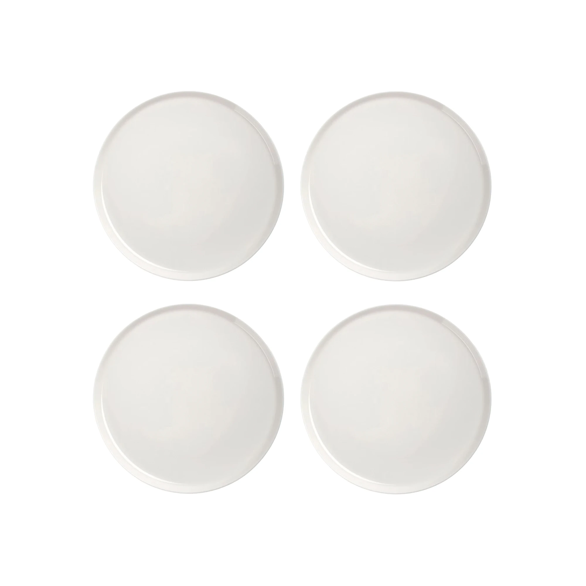 Marimekko Oiva Sidetallerken 20 Cm 4-pak - Middagstallerkner Stent&oslash;j Hvid - 063287-100X4