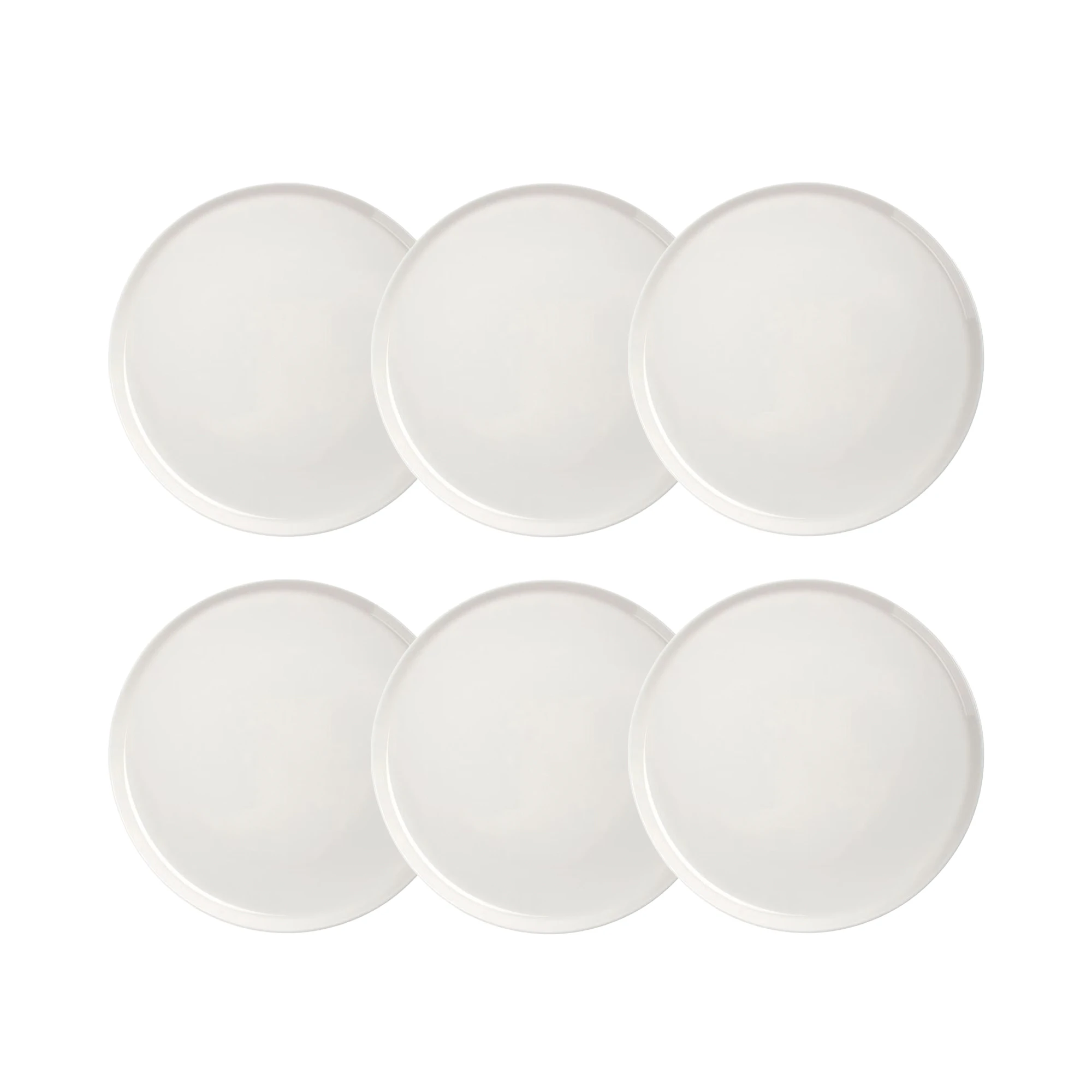 Marimekko Oiva Sidetallerken 20 Cm 6-pak - Middagstallerkner Stent&oslash;j Hvid - 063287-100X6