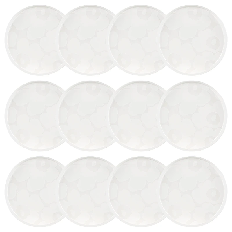 Oiva Sidetallerken 20 cm 12-pak, Hvid