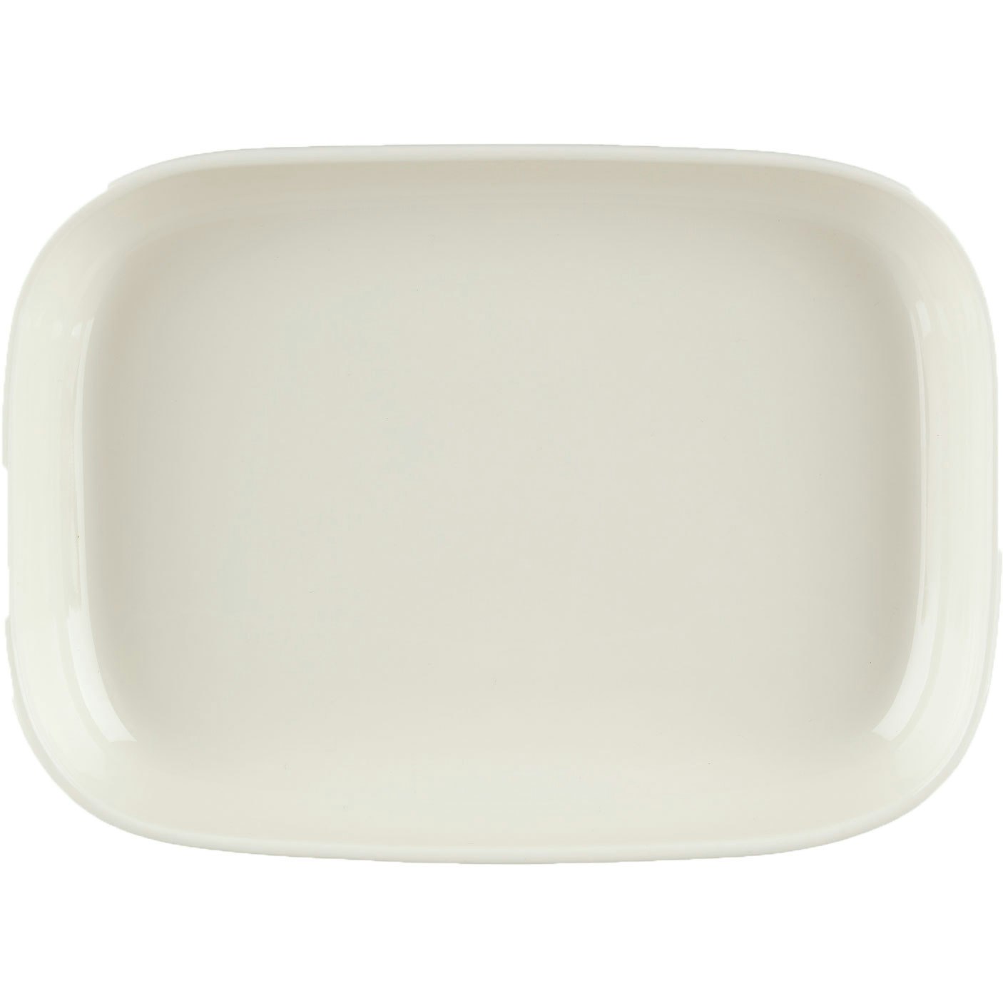 Marimekko Oiva/siirtolapuutarha Serveringsfad 18x25 Cm t / Lerfarvet - Serveringsfad Stent&oslash;j Hvid - 071852-180