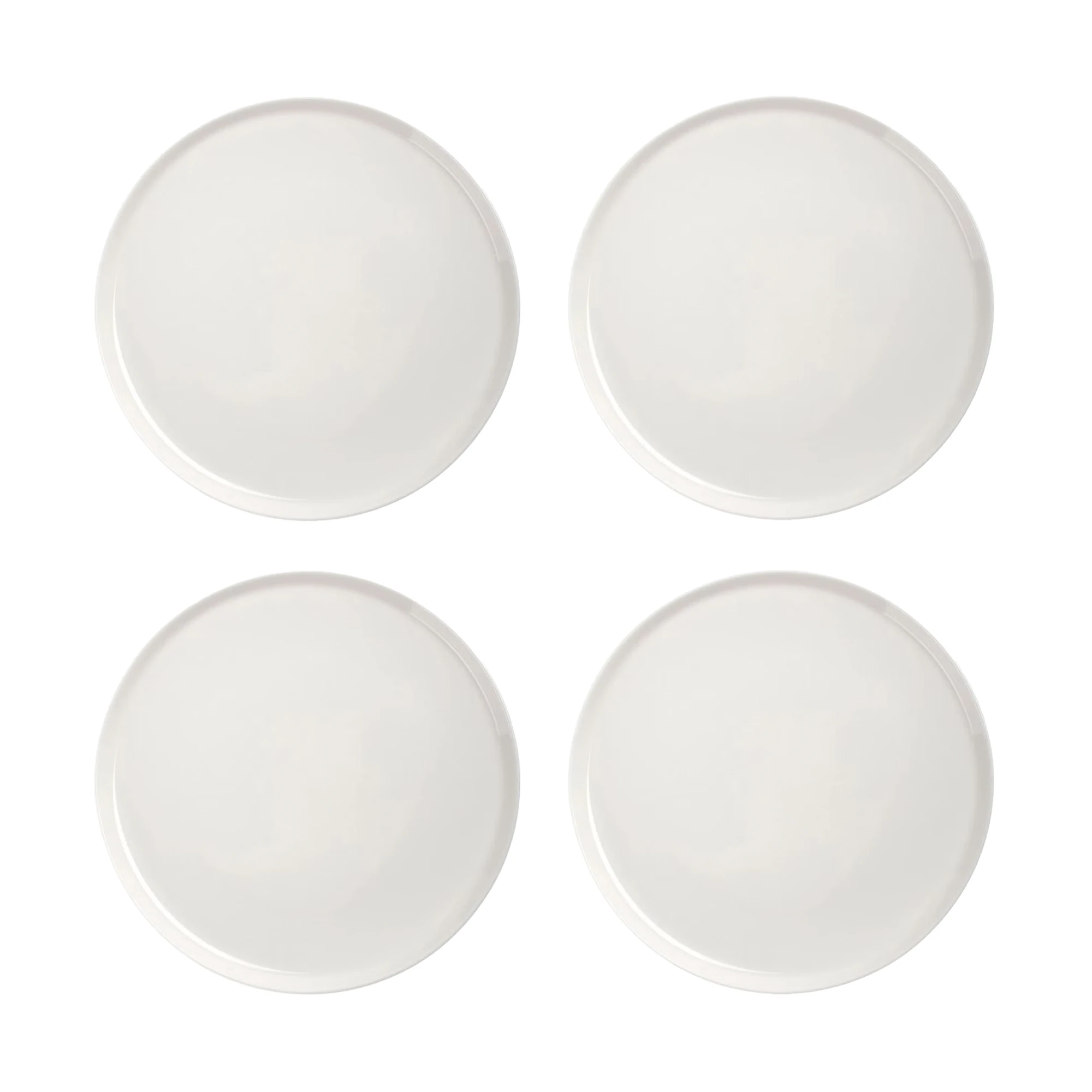 Marimekko Oiva Tallerken 25 Cm 4-pak - Middagstallerkner Stent&oslash;j Hvid - 063288-100X4