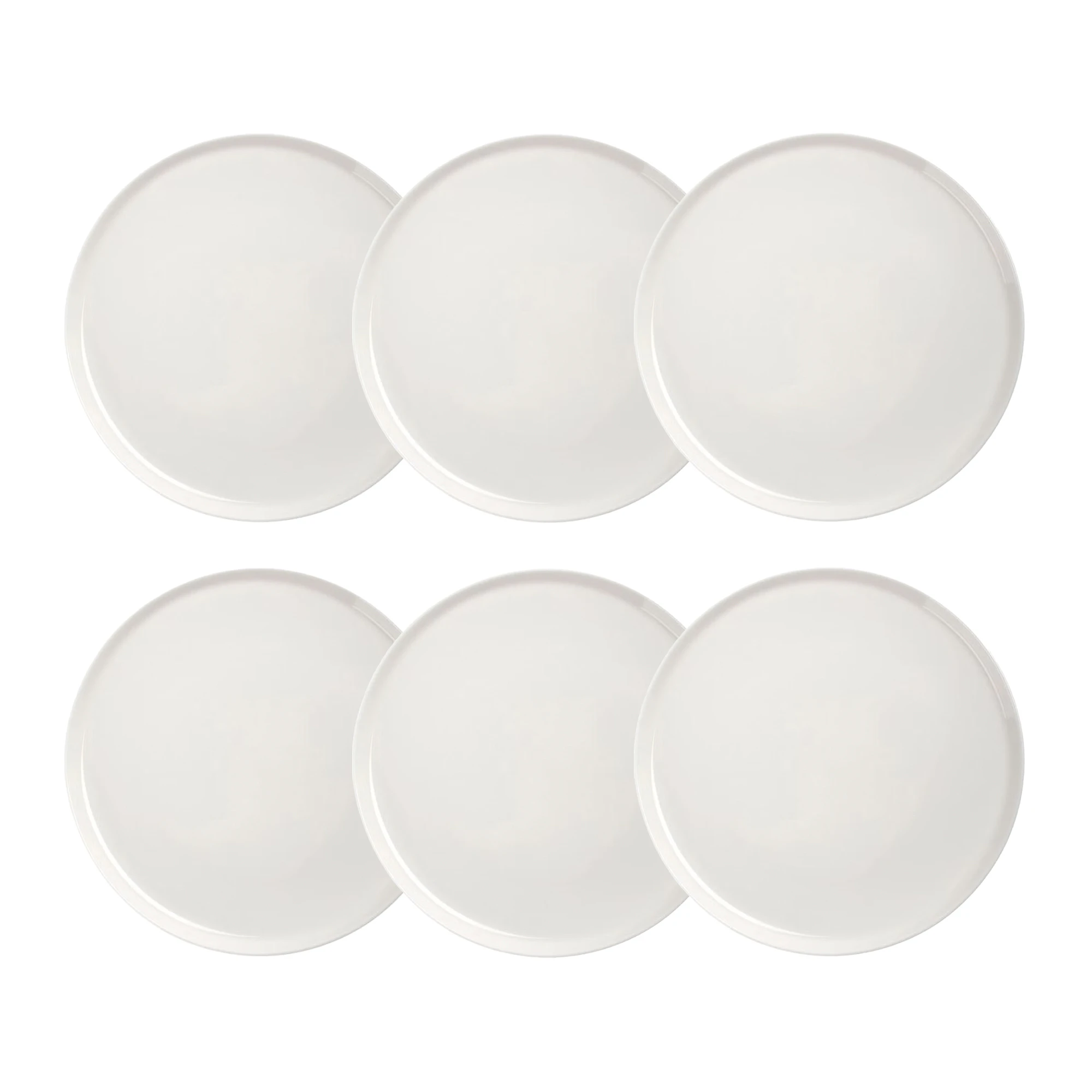 Marimekko Oiva Tallerken 25 Cm 6-pak - Middagstallerkner Stent&oslash;j Hvid - 063288-100X6