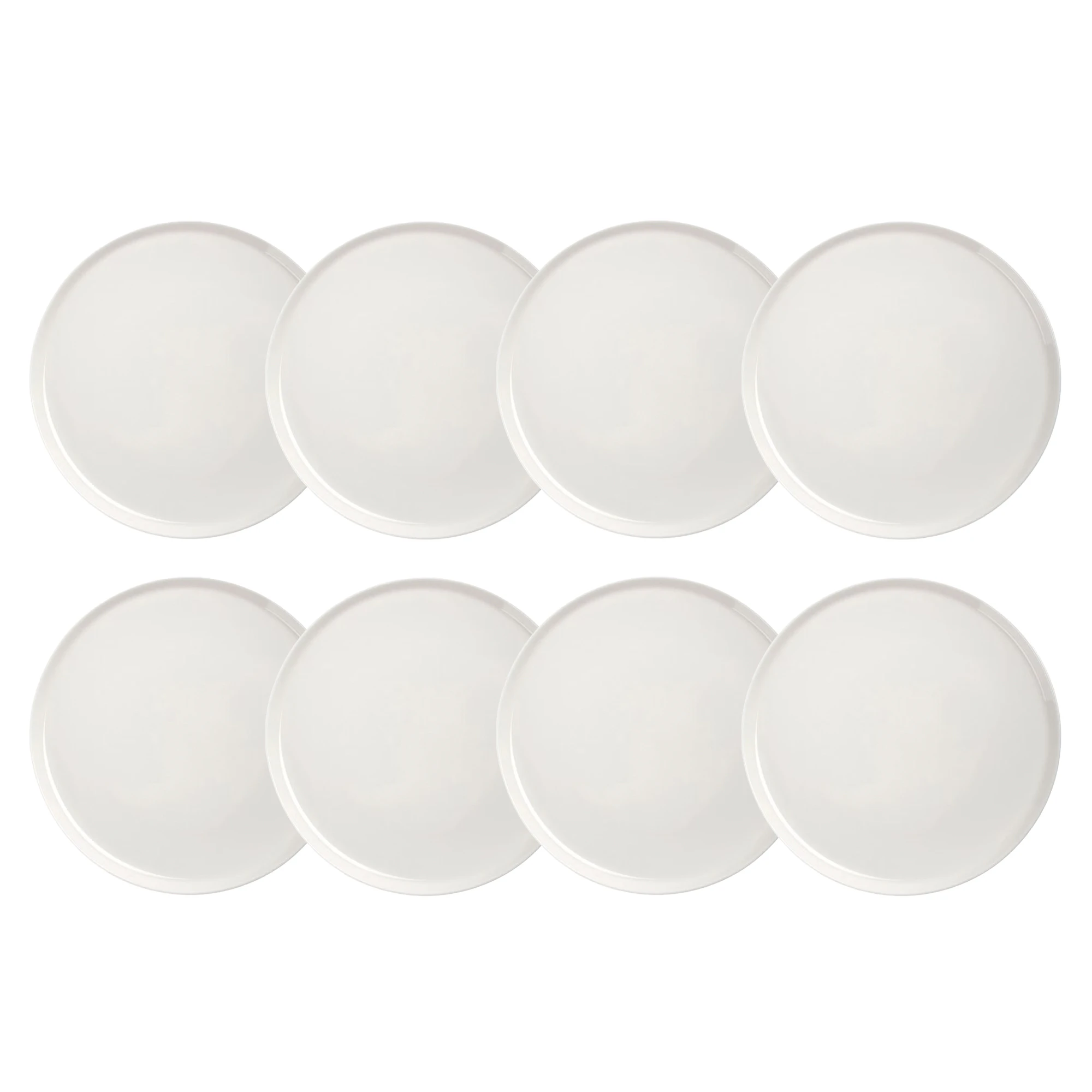 Marimekko Oiva Tallerken 25 Cm 8-pak - Middagstallerkner Stent&oslash;j Hvid - 063288-100X8