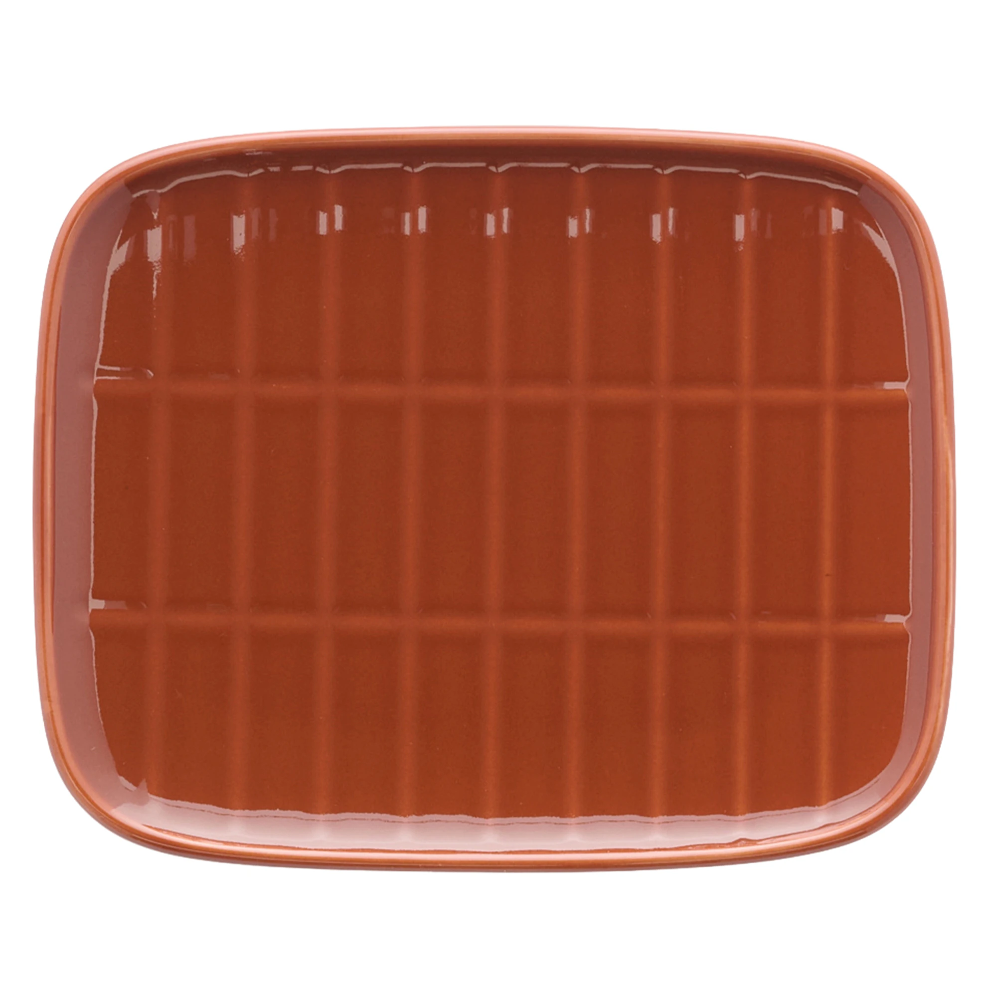 Marimekko Oiva/tiiliskivi Tallerken 12x15 Cm Kastanje - Asietter Stent&oslash;j Chestnut - 075885-800
