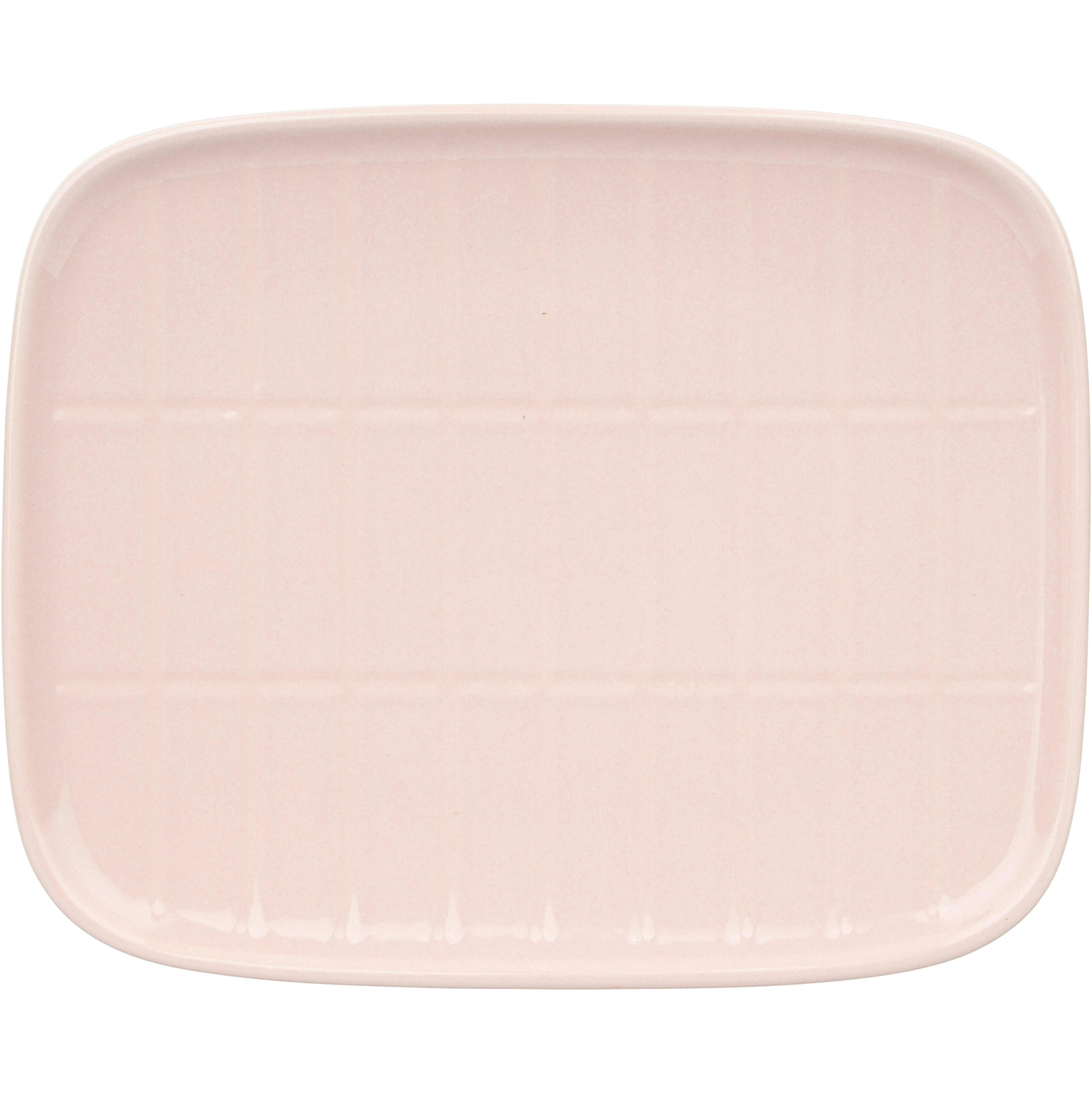 Marimekko Oiva/tiiliskivi Tallerken 12x15 Cm Lys Rosa - Asietter Stent&oslash;j Light Pink - 075213-300
