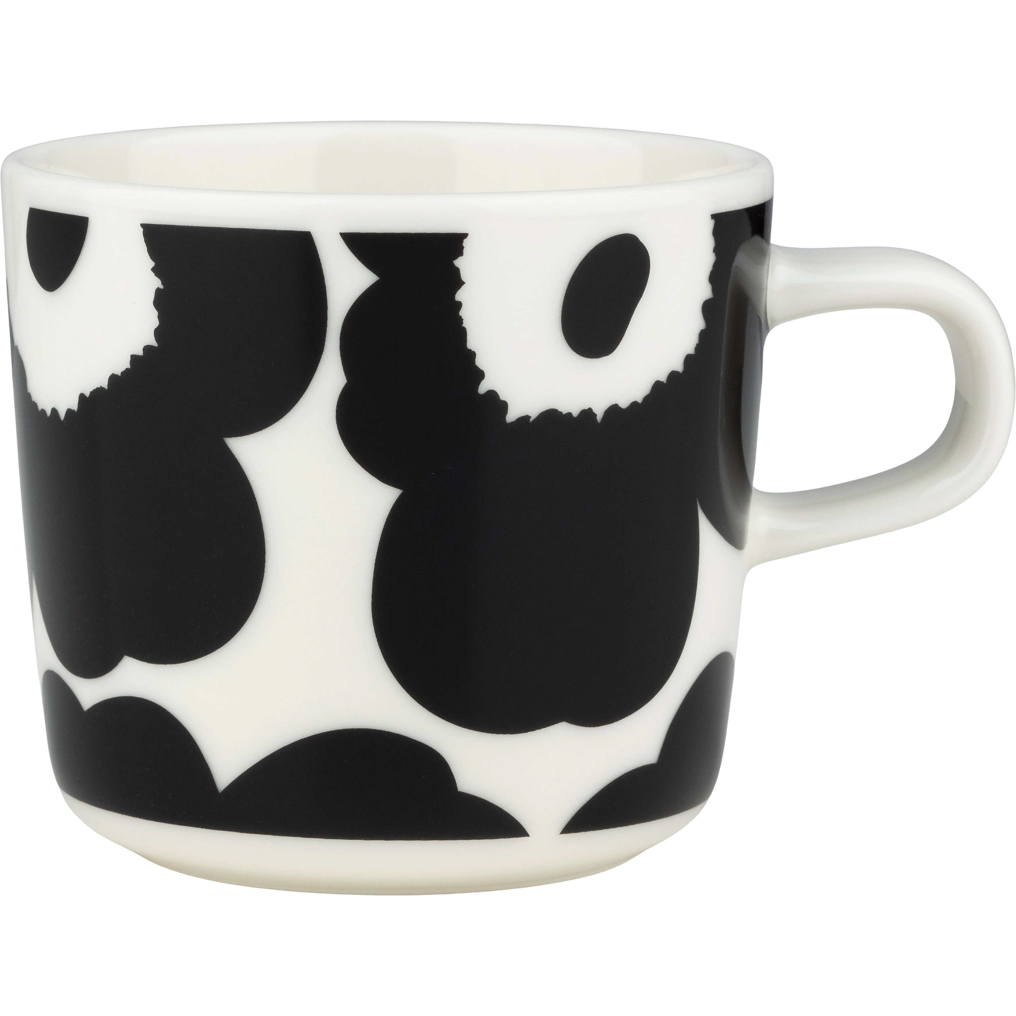 Marimekko Oiva/unikko Kop 20 Cl / Hvid - Kaffekopper Stent&oslash;j Sort - 075541-190