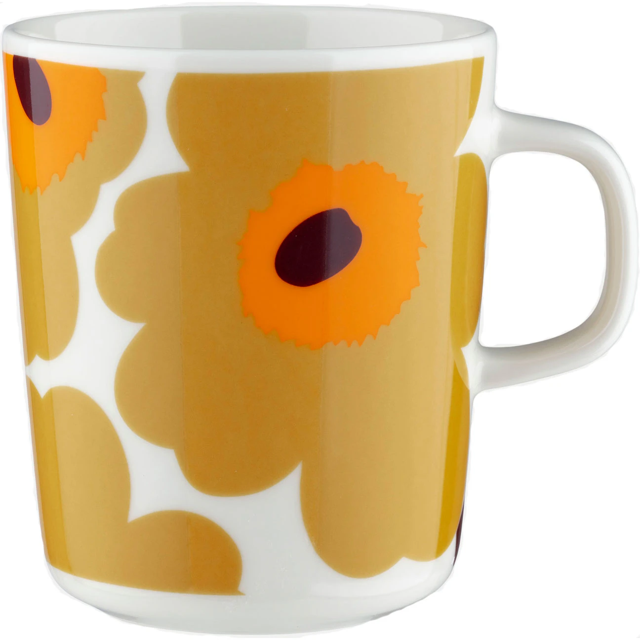 Marimekko Oiva/unikko Krus 25 Cl t / Caramel - Kaffekopper Stent&oslash;j Hvid - 075217-182