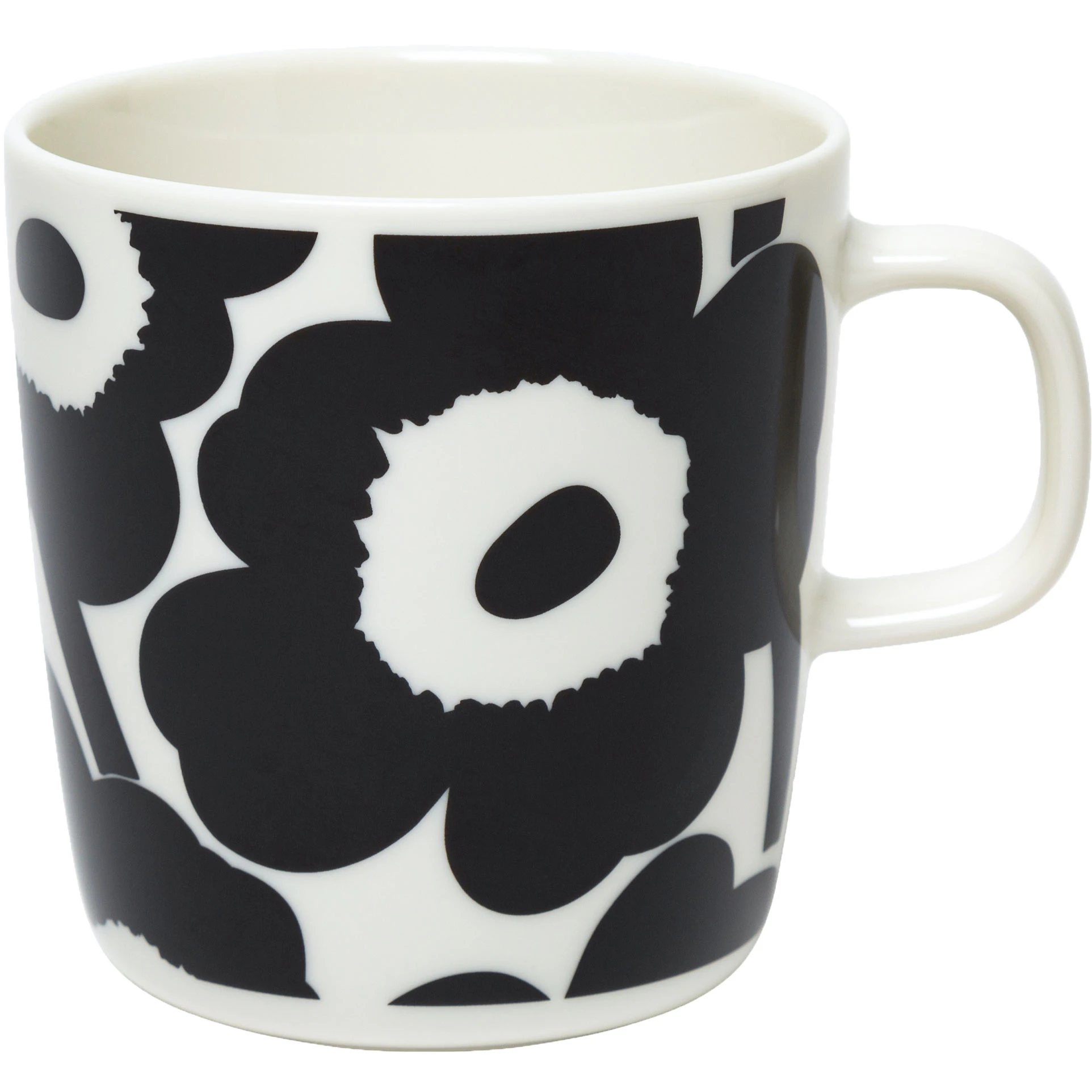 Marimekko Oiva/unikko Kop 40 Cl / Hvid - Kaffekopper Stent&oslash;j Sort - 070636-190