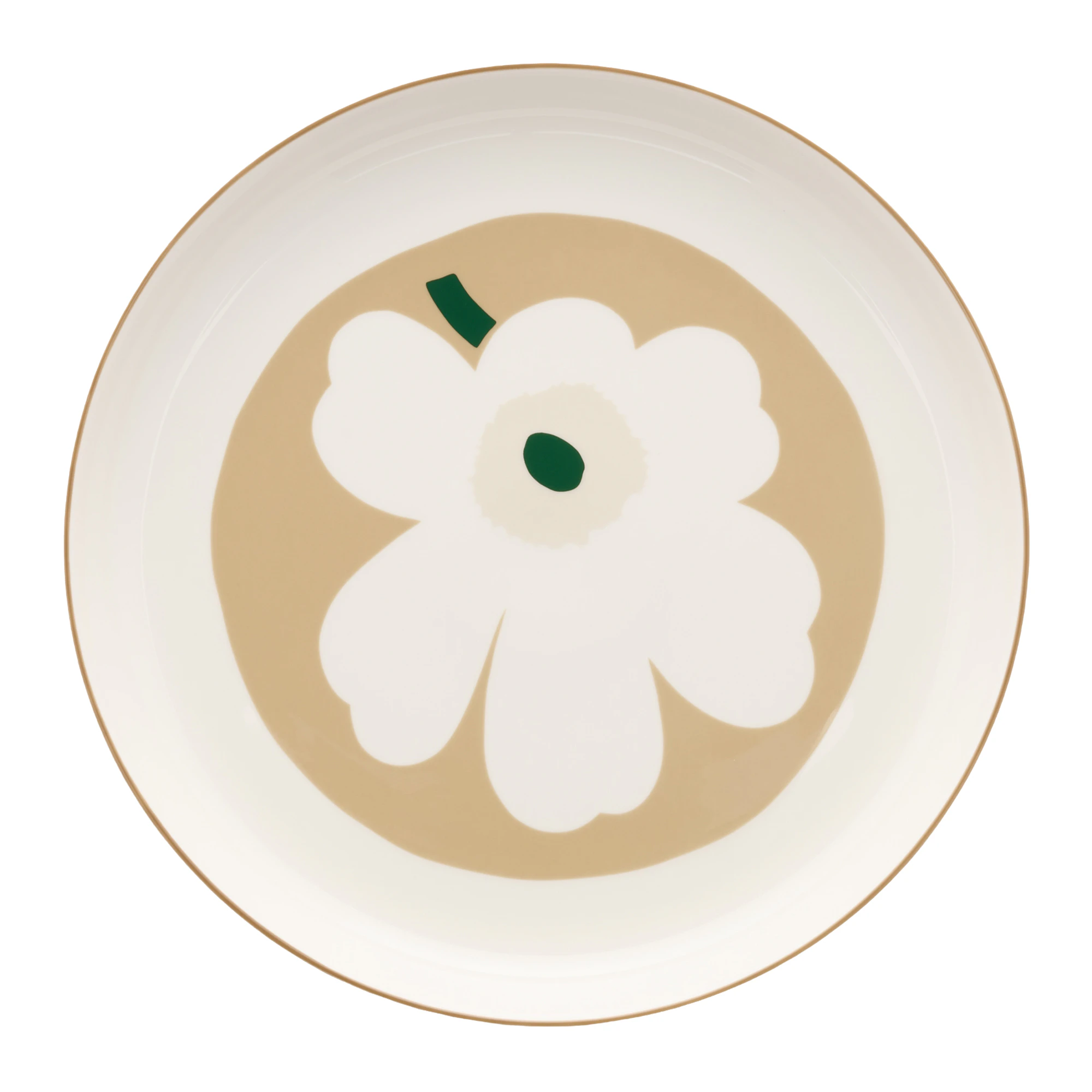 Marimekko Oiva/unikko Serveringsfad &Oslash;32 Cm - Serveringsfad Stent&oslash;j Hvid - 075874-188