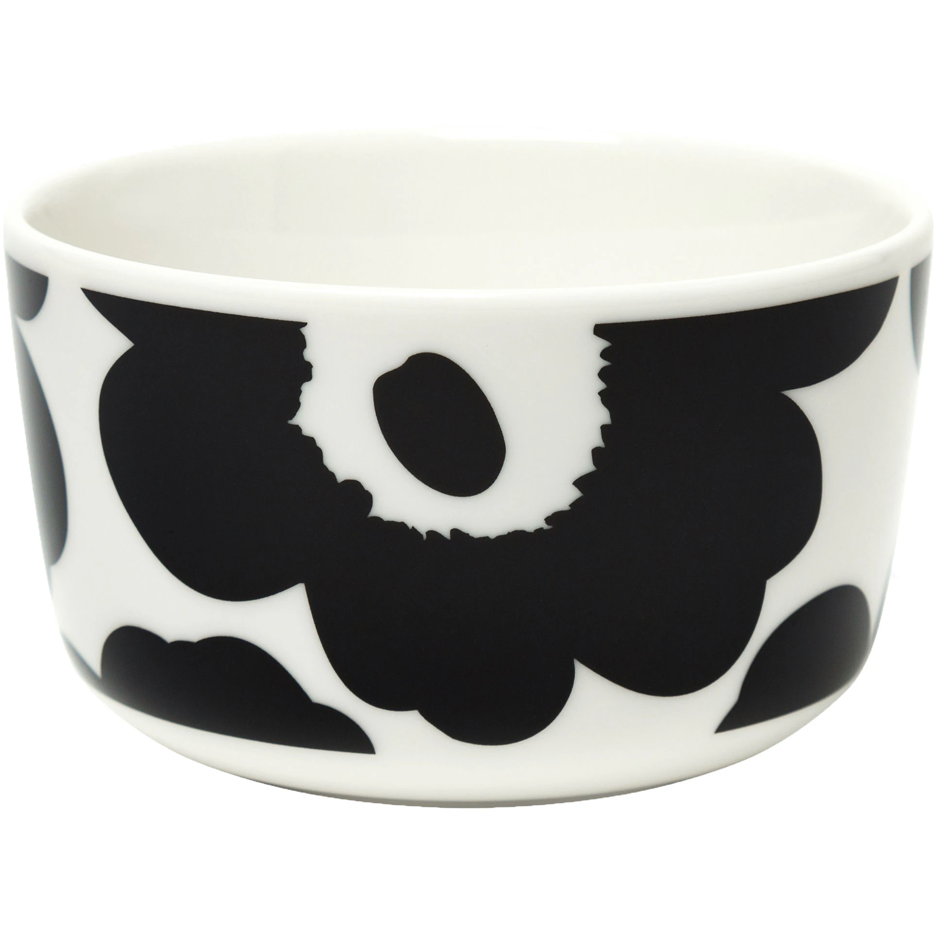 Marimekko Oiva/unikko Sk&aring;l / Hvid - Serveringssk&aring;le Stent&oslash;j Sort - 071066-190