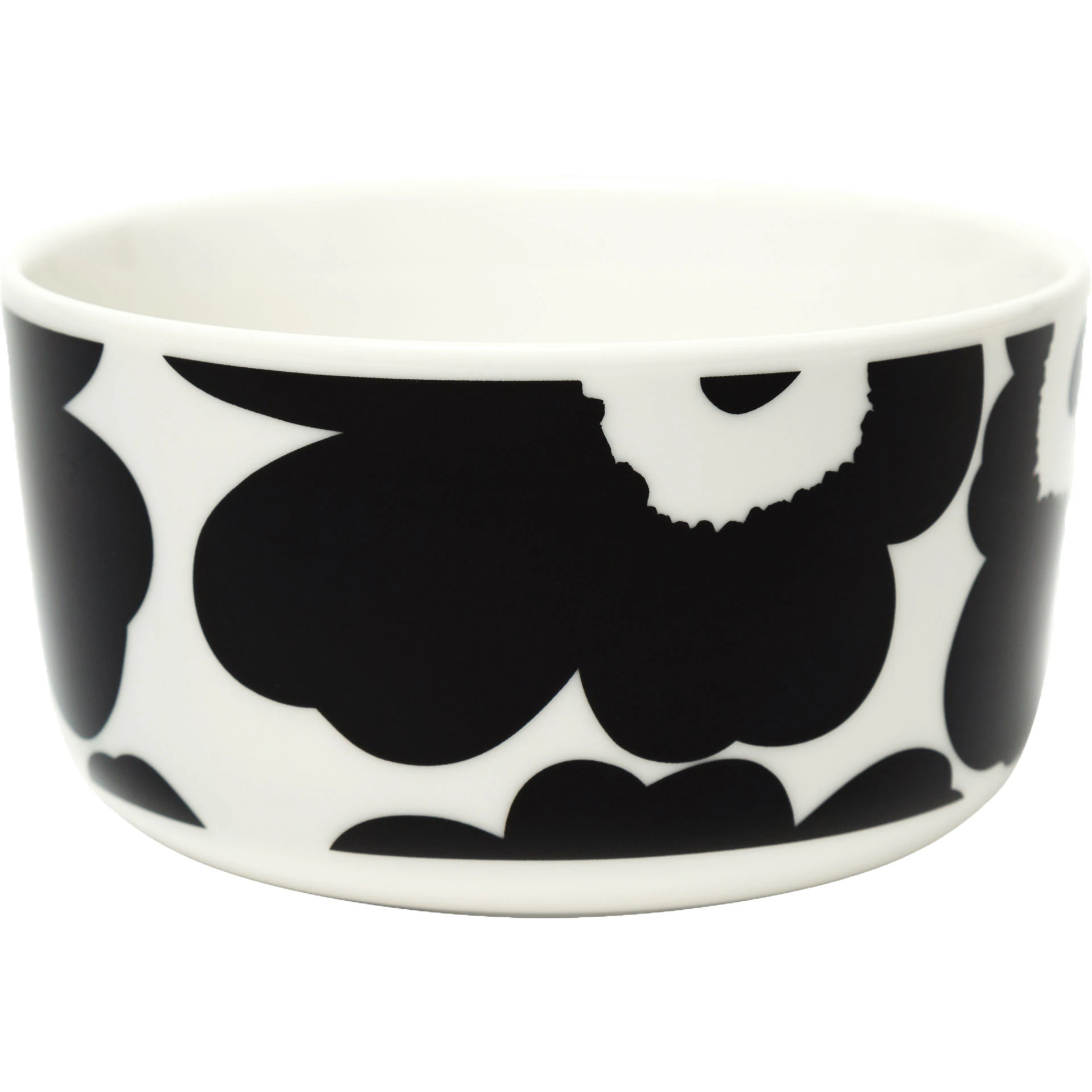 Marimekko Oiva/unikko Sk&aring;l 50 Cl / Hvid - Serveringssk&aring;le Stent&oslash;j Sort - 070638-190