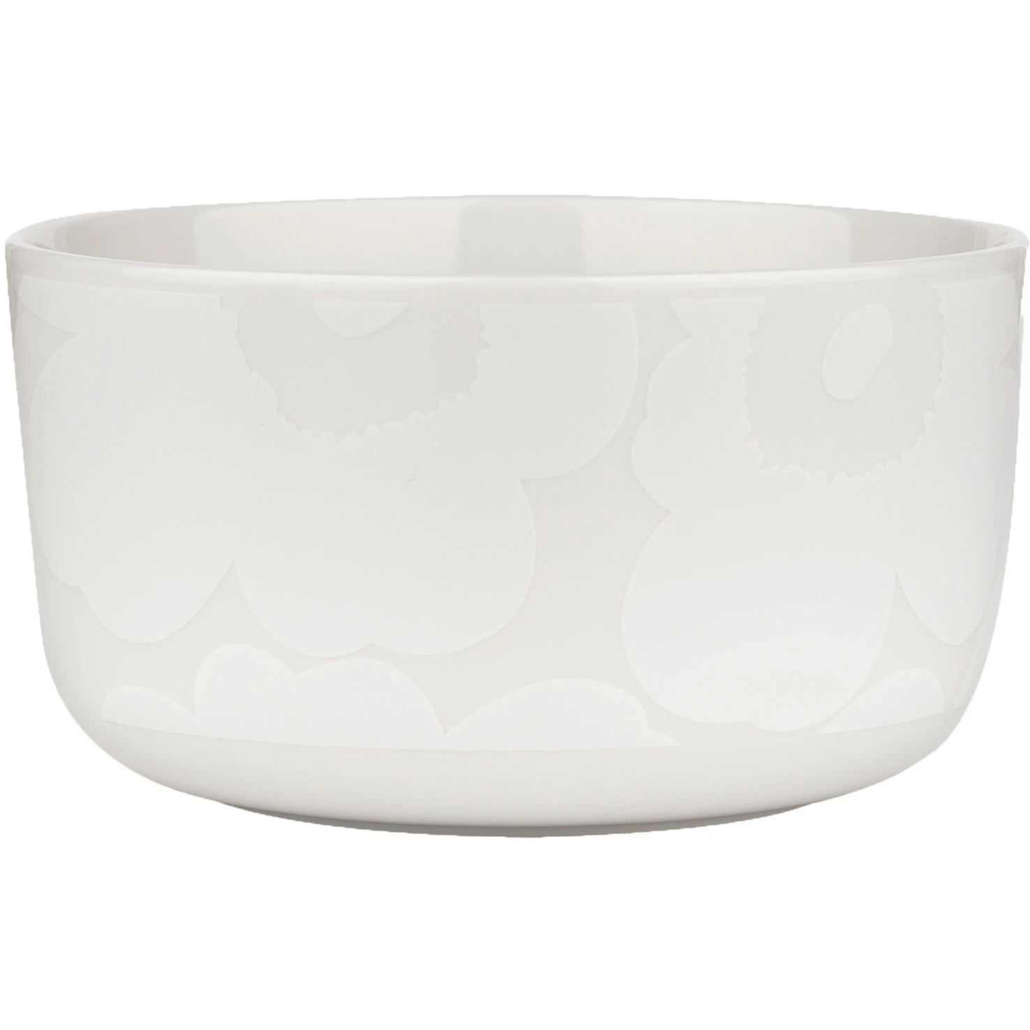 Marimekko Oiva/unikko Sk&aring;l 50 Cl - Serveringssk&aring;le Stent&oslash;j Hvid - 072591-100