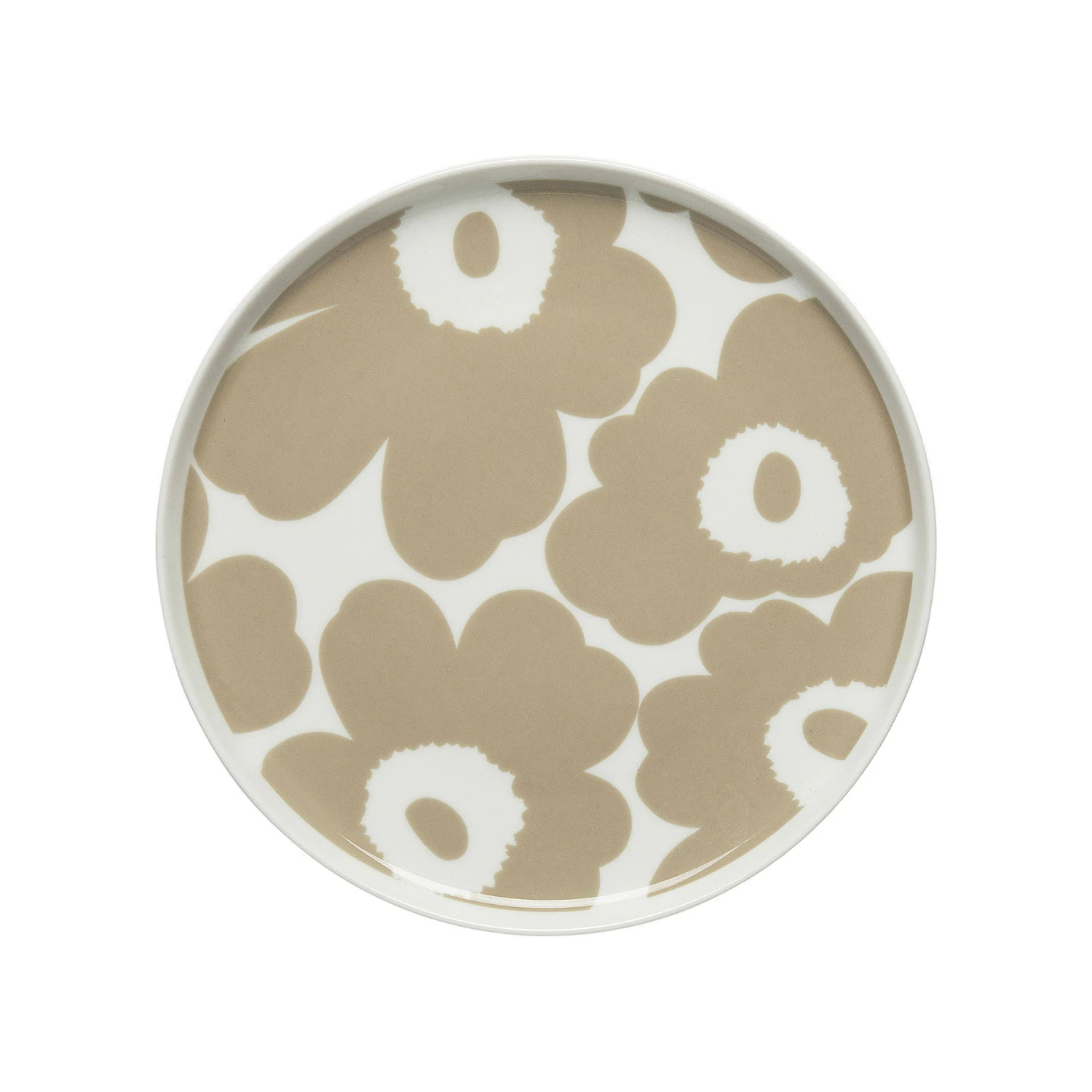 Marimekko Oiva/unikko Tallerken 20 Cm - Middagstallerkner Stent&oslash;j Beige - 070399-180
