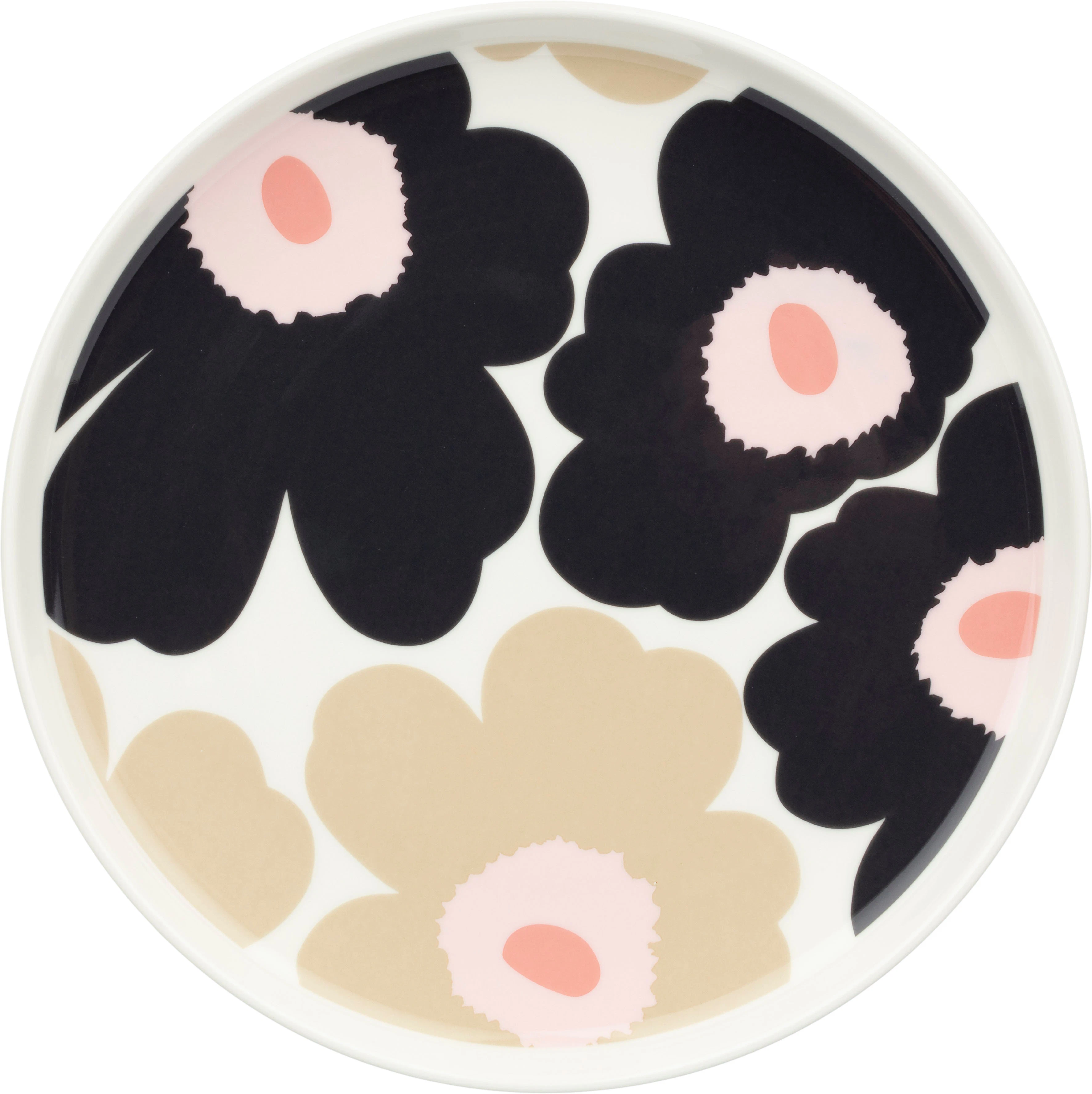 Marimekko Oiva/unikko Tallerken &Oslash;20 Cm Sand / Tr&aelig;kulsfarvet - Middagstallerkner Stent&oslash;j Rosa - 075265-198