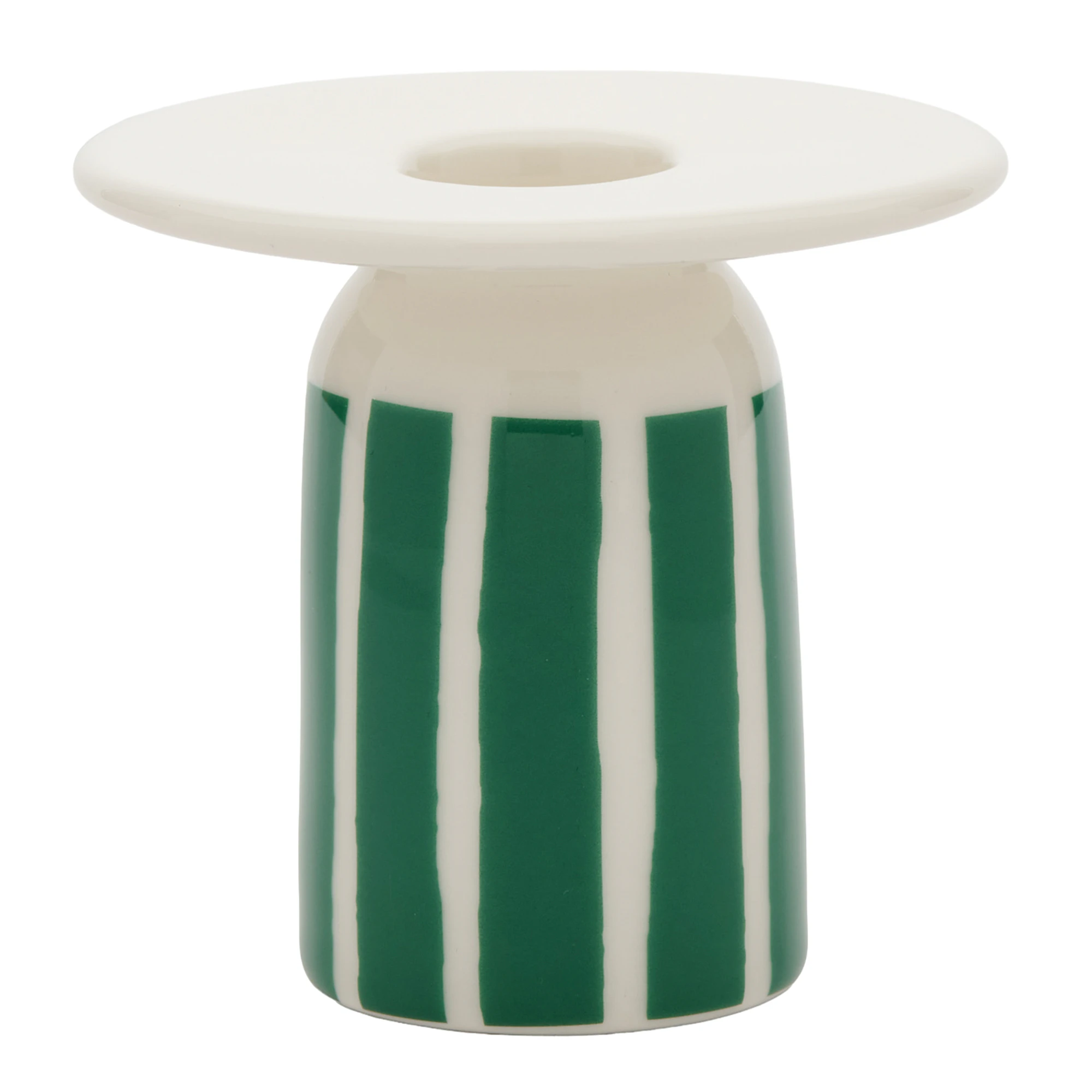 Marimekko Piccolo Lysestage / Gr&oslash;n - Lysestager Stent&oslash;j Hvid - 076018-160