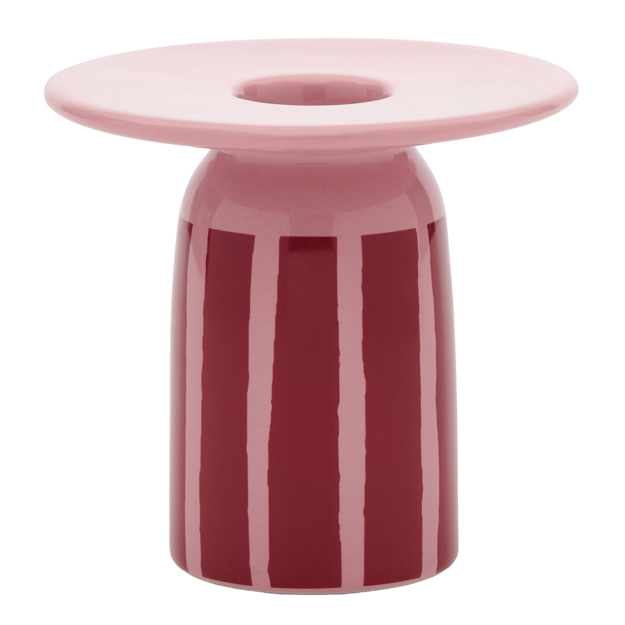 Marimekko Piccolo Lysestage farvet / M&oslash;rker&oslash;d - Lysestager Stent&oslash;j Koral - 076018-330