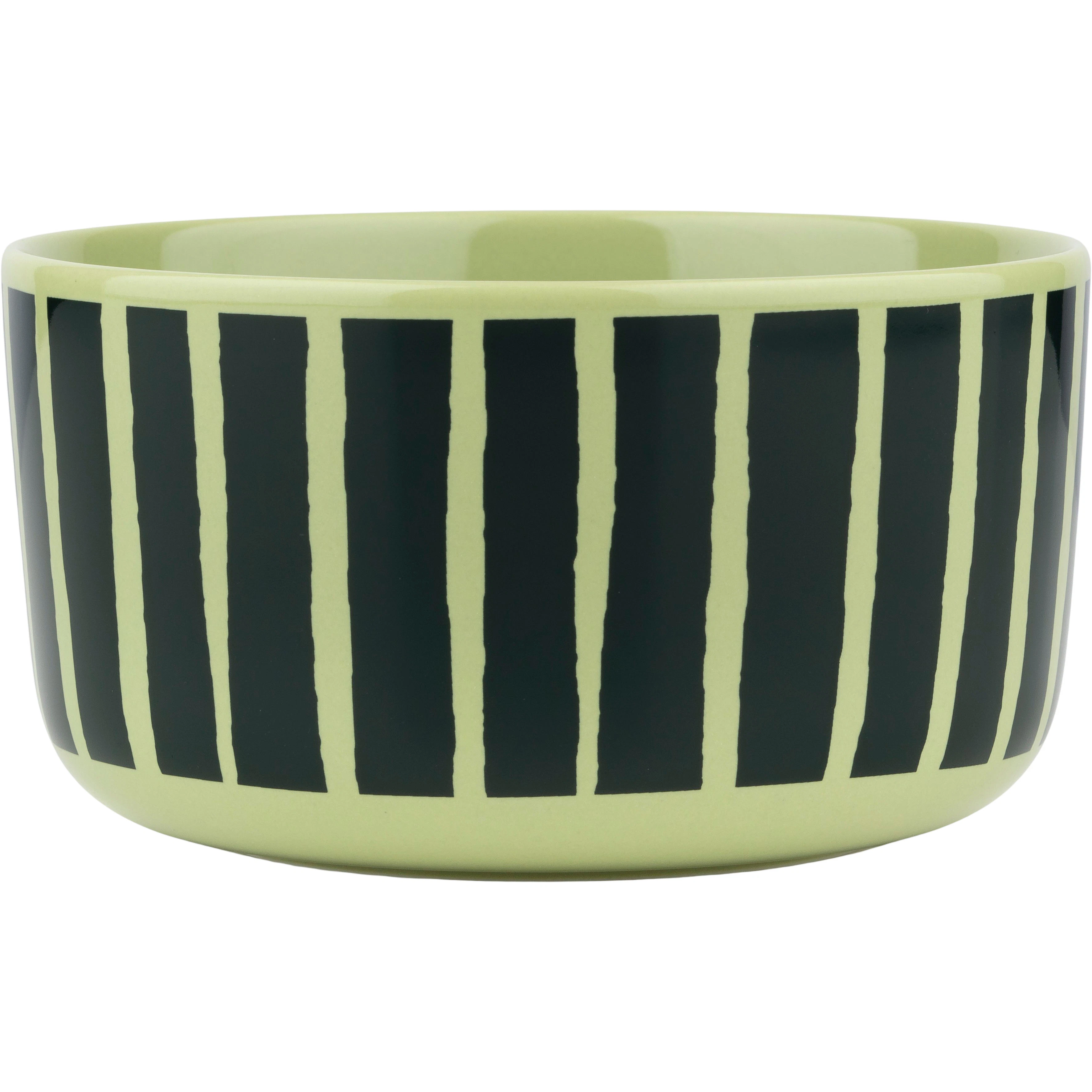 Marimekko Piccolo Sk&aring;l 50 Cl Pear / M&oslash;rkegr&oslash;n - Morgenmadssk&aring;le Stent&oslash;j Dark Green - 075257-660