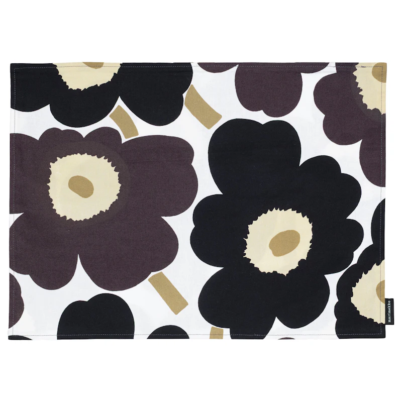 Pieni Unikko Dækkeserviet 35x40 cm, Beige / Mørkegrå