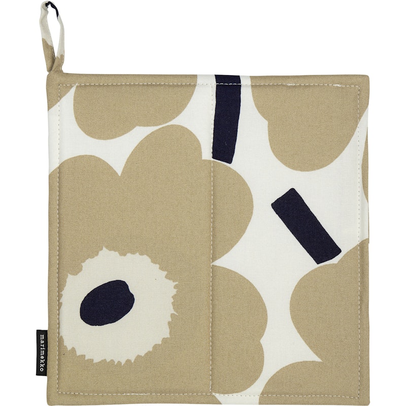 Pieni Unikko Grydelap, Beige / Offwhite / Mørkeblå