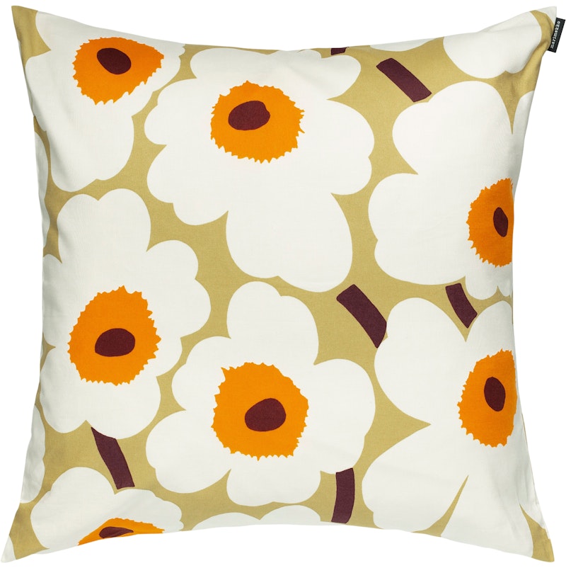 Pieni Unikko Pudebetræk 50x50 cm, Cremefarvet / Caramel