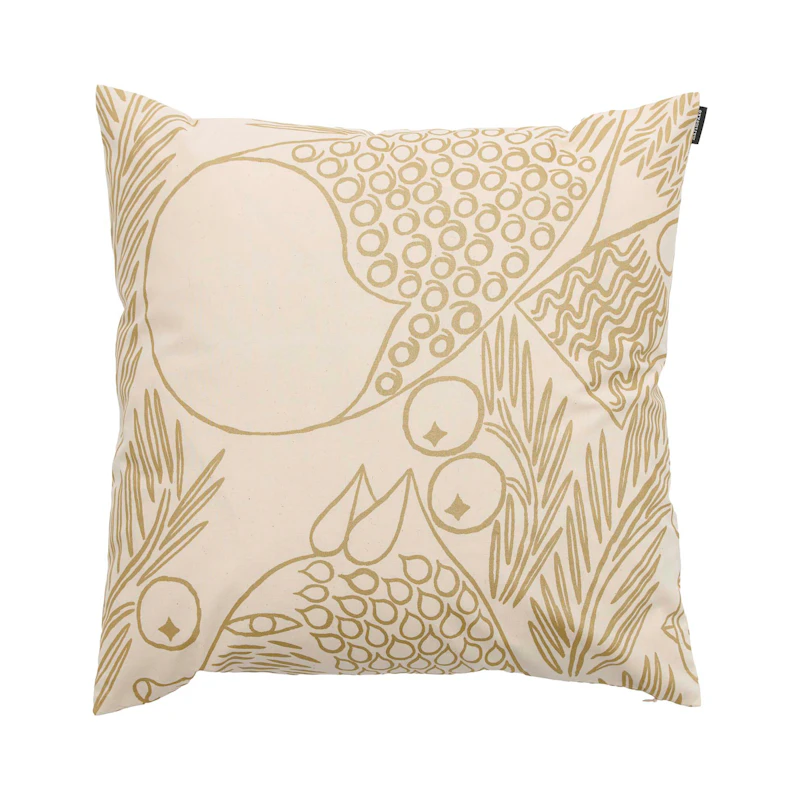 Piirto Ketunmarja Pudebetræk 50x50 cm, Offwhite / Guld