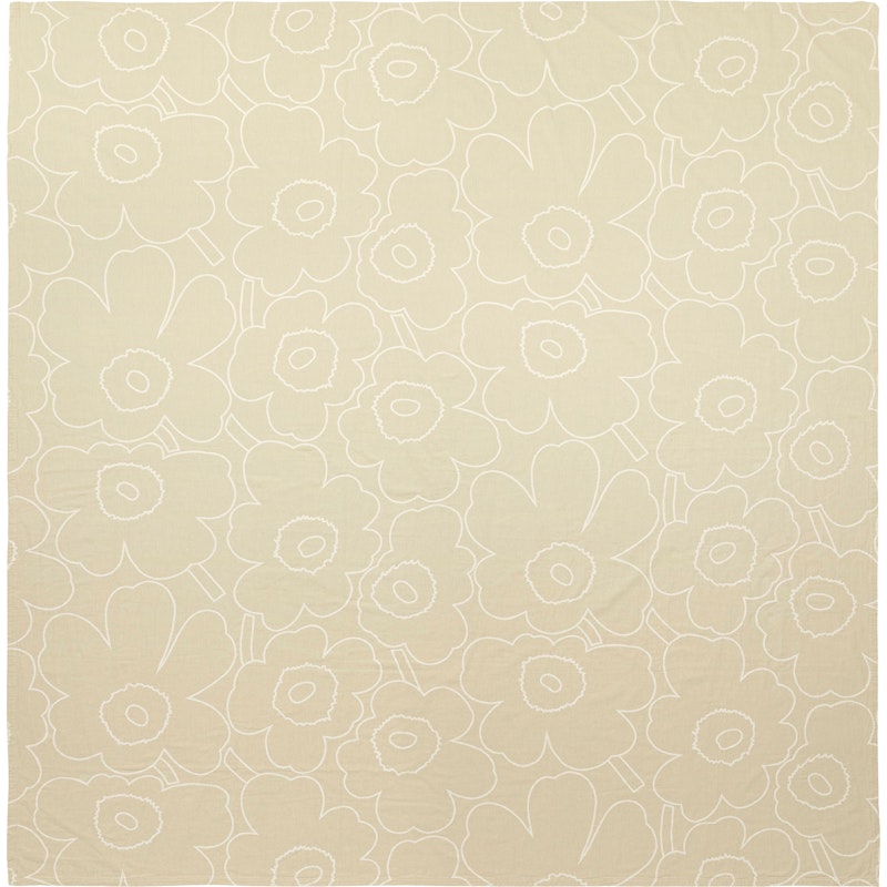 Piirto Unikko Sengetæppe 260x260 cm, Offwhite / Hvidt