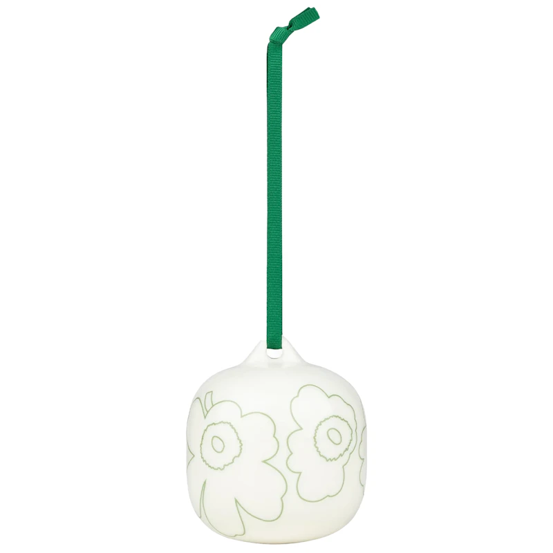 Piirto Unikko Dekoration Ø7 cm, Hvid