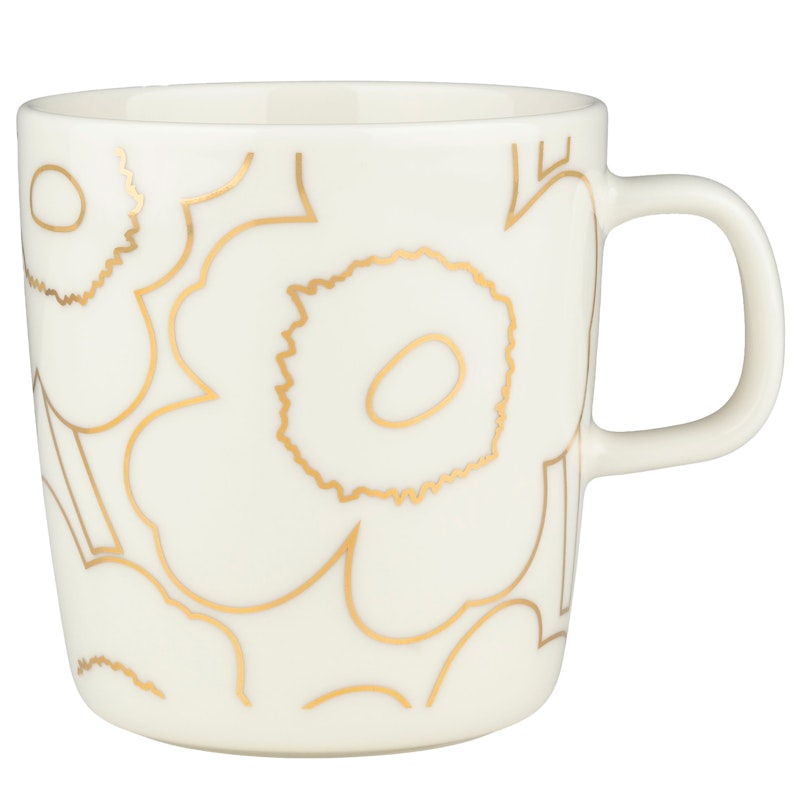 Piirto Unikko Krus 40 cl, Hvidt/Guld