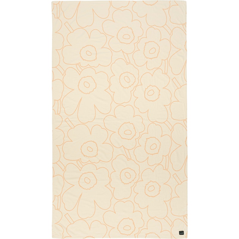 Piirto Unikko Sengetæppe Off-white / Peach, 160x260 cm