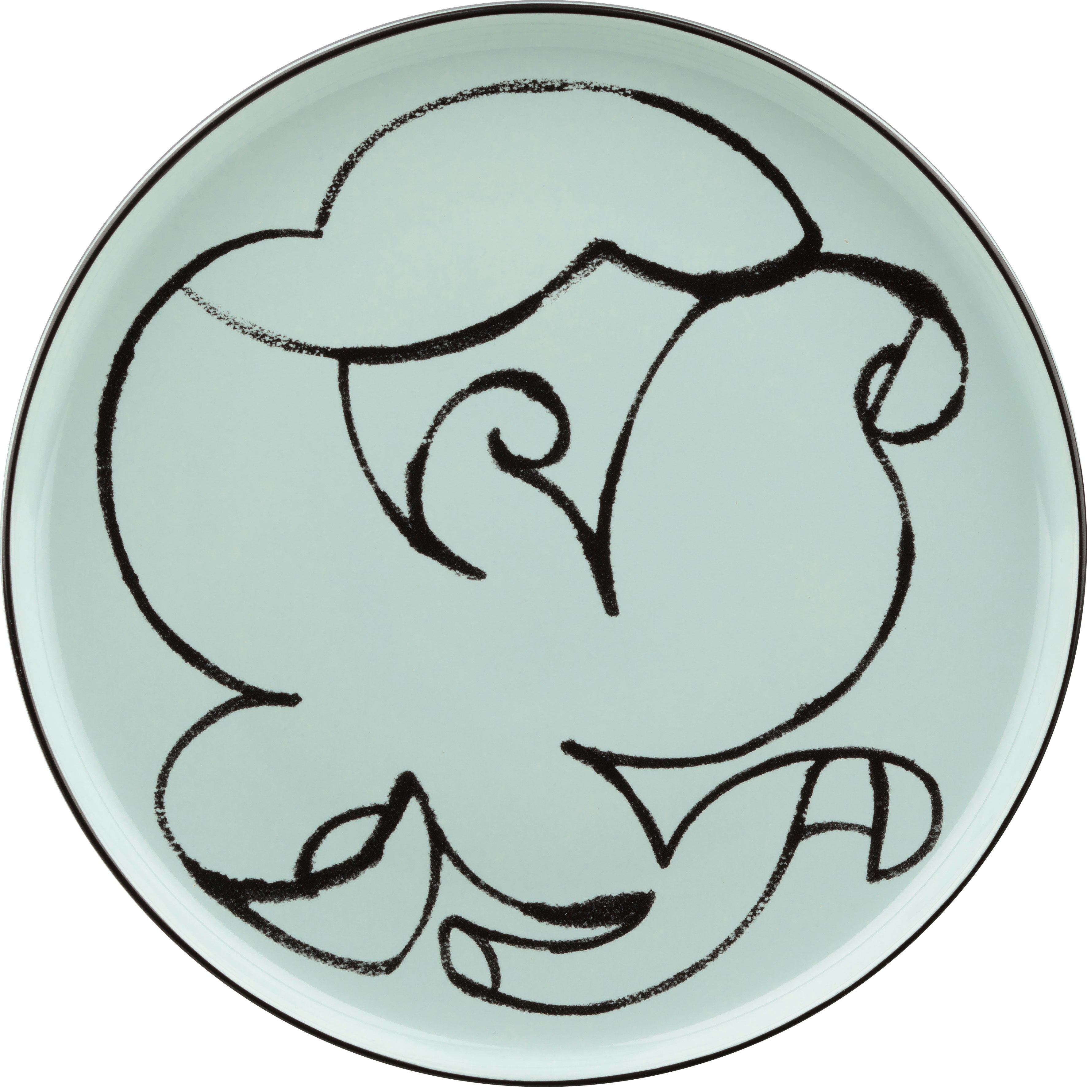 Marimekko Pistilla Tallerken 20 Cm Mint / - Asietter Stent&oslash;j Sort - 074084-669