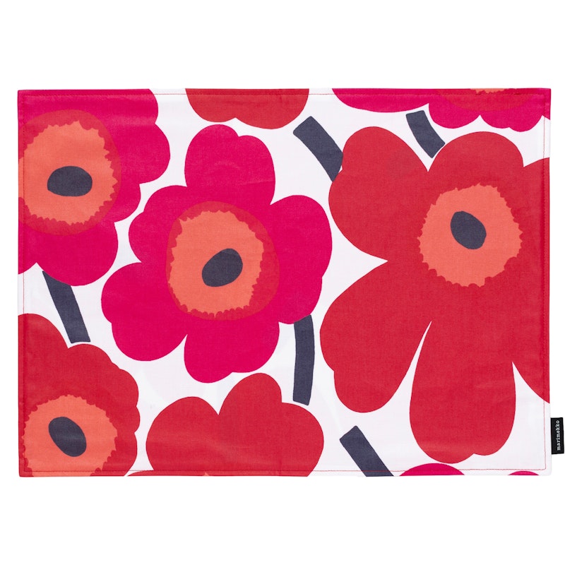 Pieni Unikko Dækkeserviet 35x40 cm, Hvid / Rød