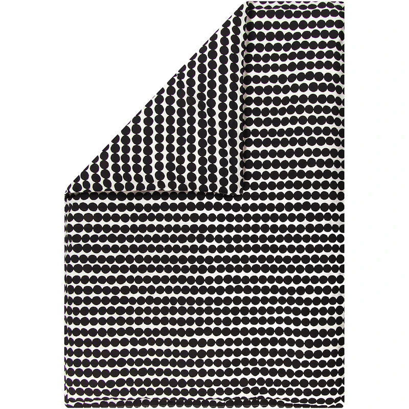 Räsymatto Dynebetræk Hvidt / Sort, 210x210 cm