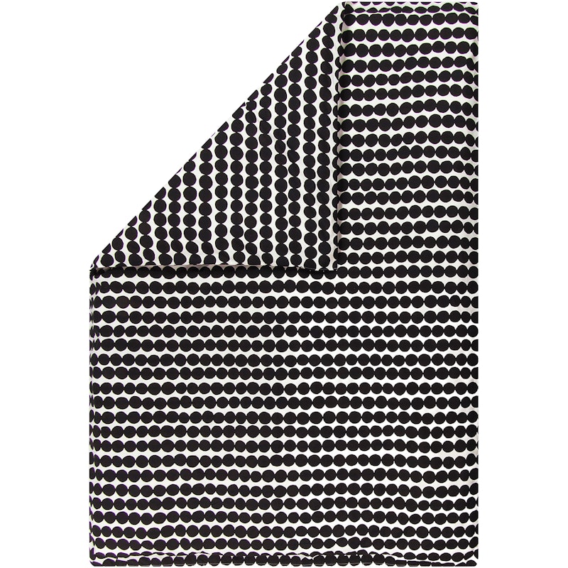Räsymatto Dynebetræk Hvidt / Sort, 210x210 cm