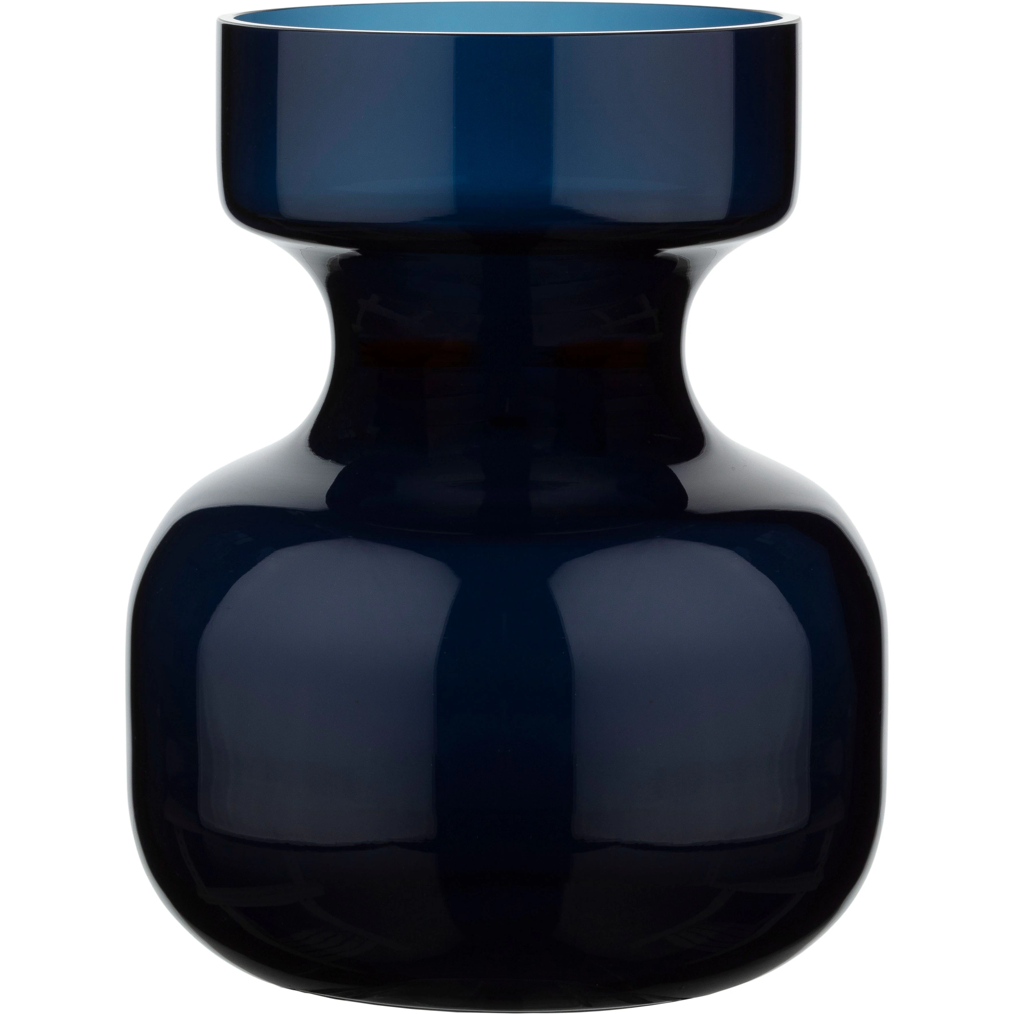 Marimekko S&auml;kki Vase 16,5 Cm Midnatsbl&aring; - Vaser Glas Midnight Blue - 074502-550