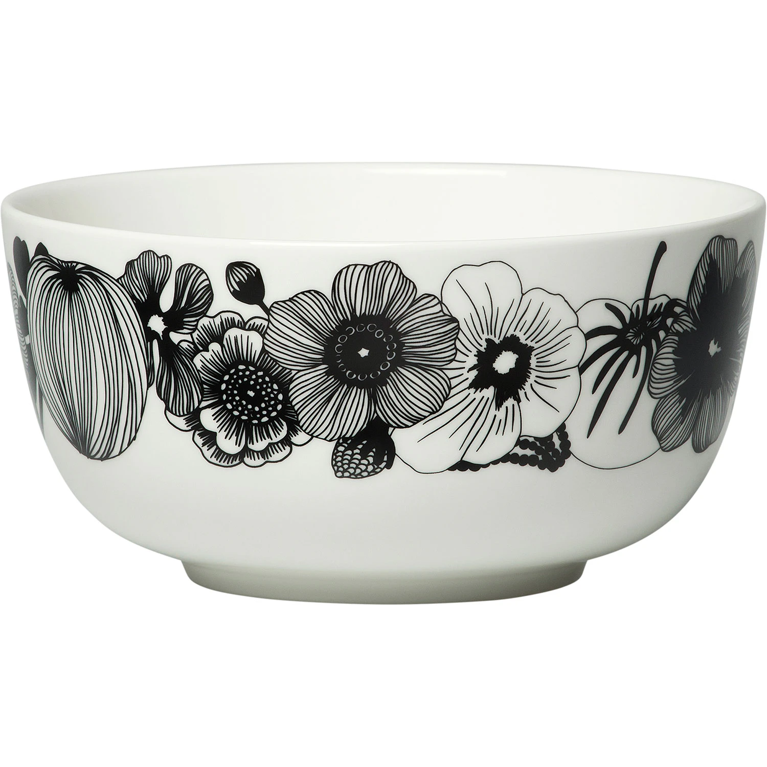 Marimekko Siirtolapuutarha Bowl 9 Dl - Serveringssk&aring;le Stent&oslash;j Sort - 069675-190