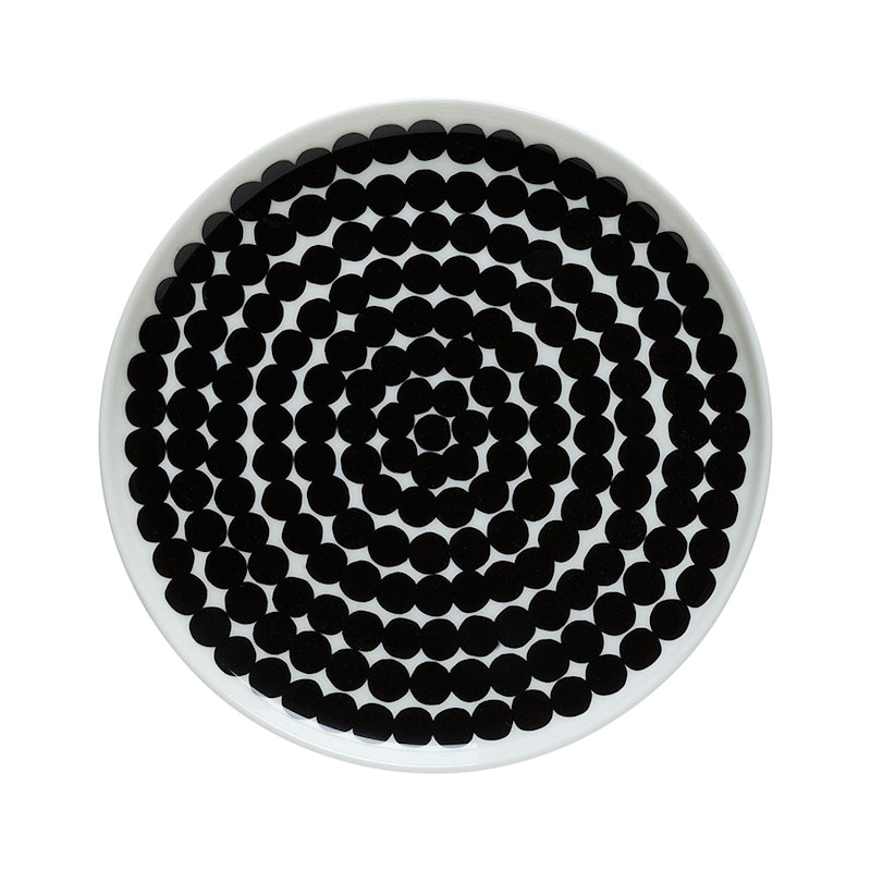 Siirtolapuutarha Tallerken 20cm, Sort/Hvid
